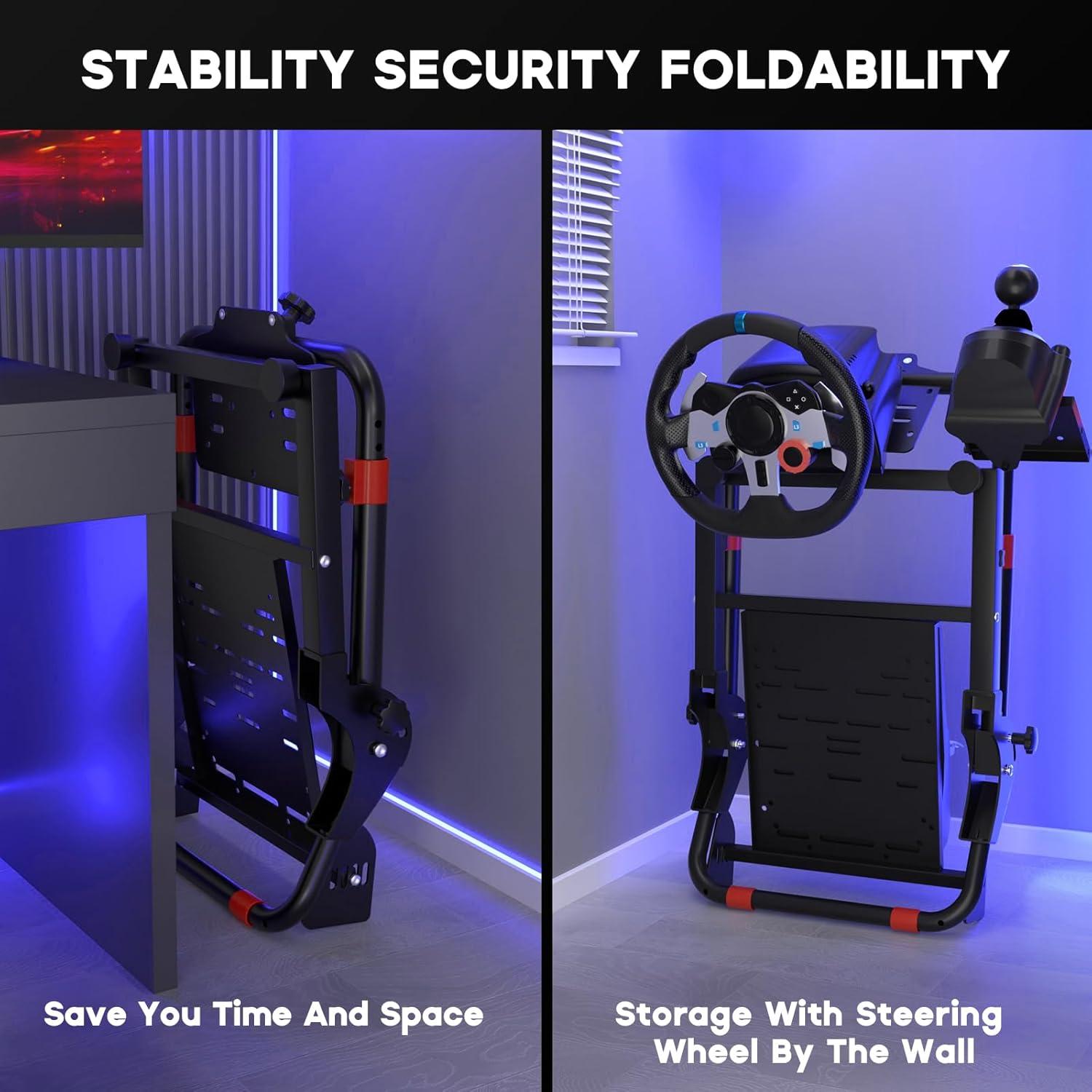 DIWANGUS Racing Wheel Stand Racing Simulator Cockpit Tilt-Adjustable Steering Wheel Stand for Logitech G29 G920 G923 G25 G27 Thrustmaster T300Rs T300Gt T150Rs Supporting TX Xbox PS4 PS5 PC Accessories