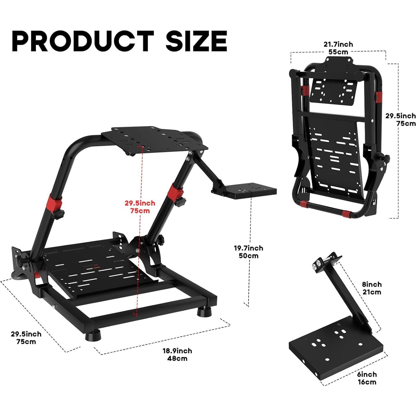 DIWANGUS Racing Wheel Stand Racing Simulator Cockpit Tilt-Adjustable Steering Wheel Stand for Logitech G29 G920 G923 G25 G27 Thrustmaster T300Rs T300Gt T150Rs Supporting TX Xbox PS4 PS5 PC Accessories