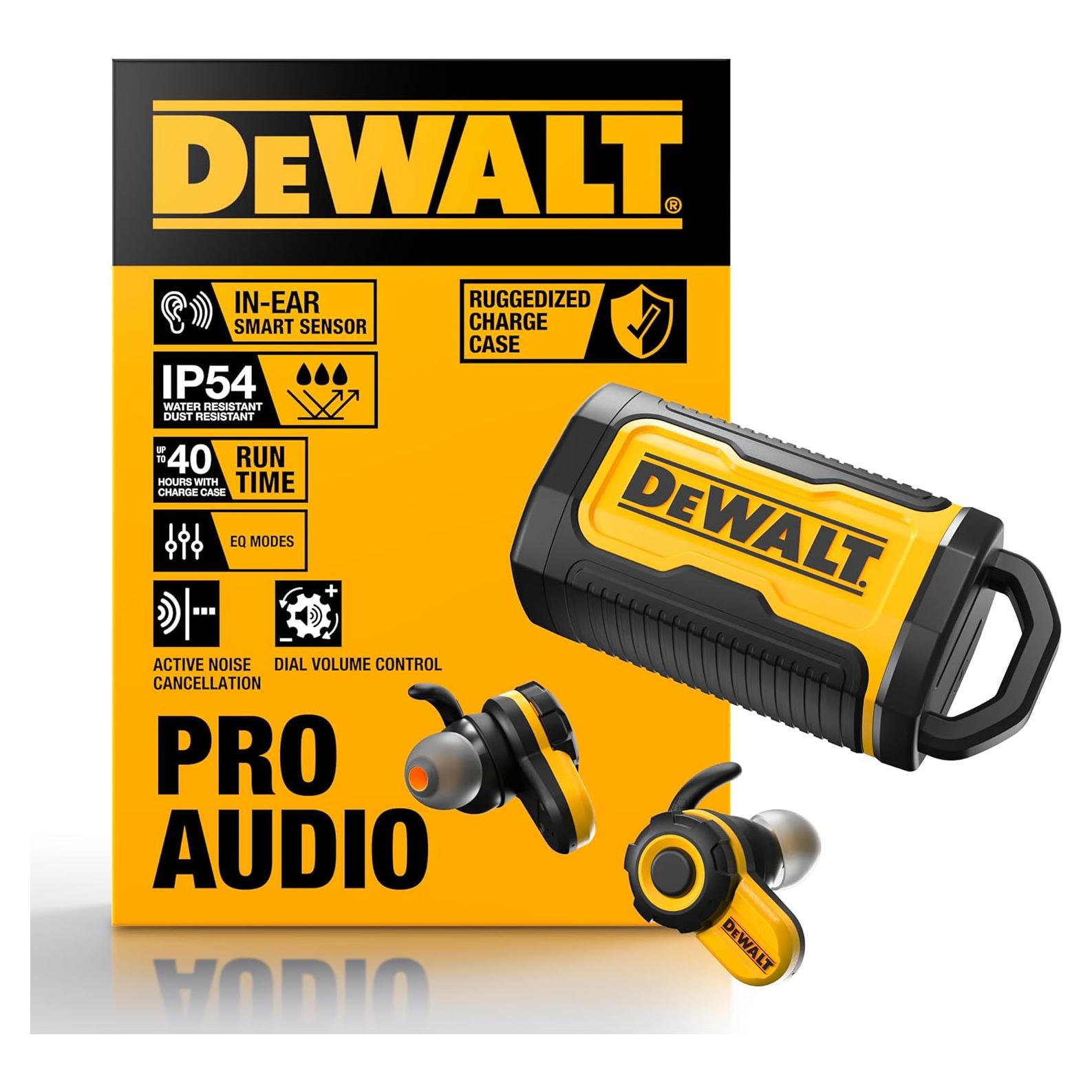 Auriculares Inalámbricos DEWALT PRO-X2 ANC Bluetooth IP54