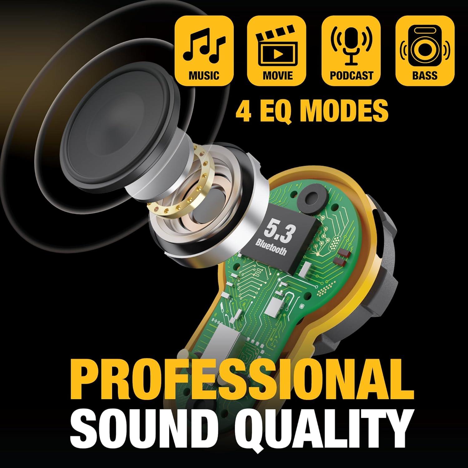 Auriculares Inalámbricos DEWALT PRO-X2 ANC Bluetooth IP54