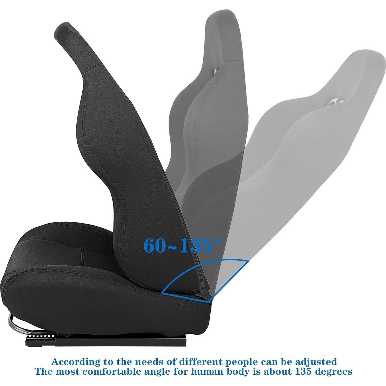 Asiento de Carreras Supllueer Ajustable Transpirable 88.9 cm