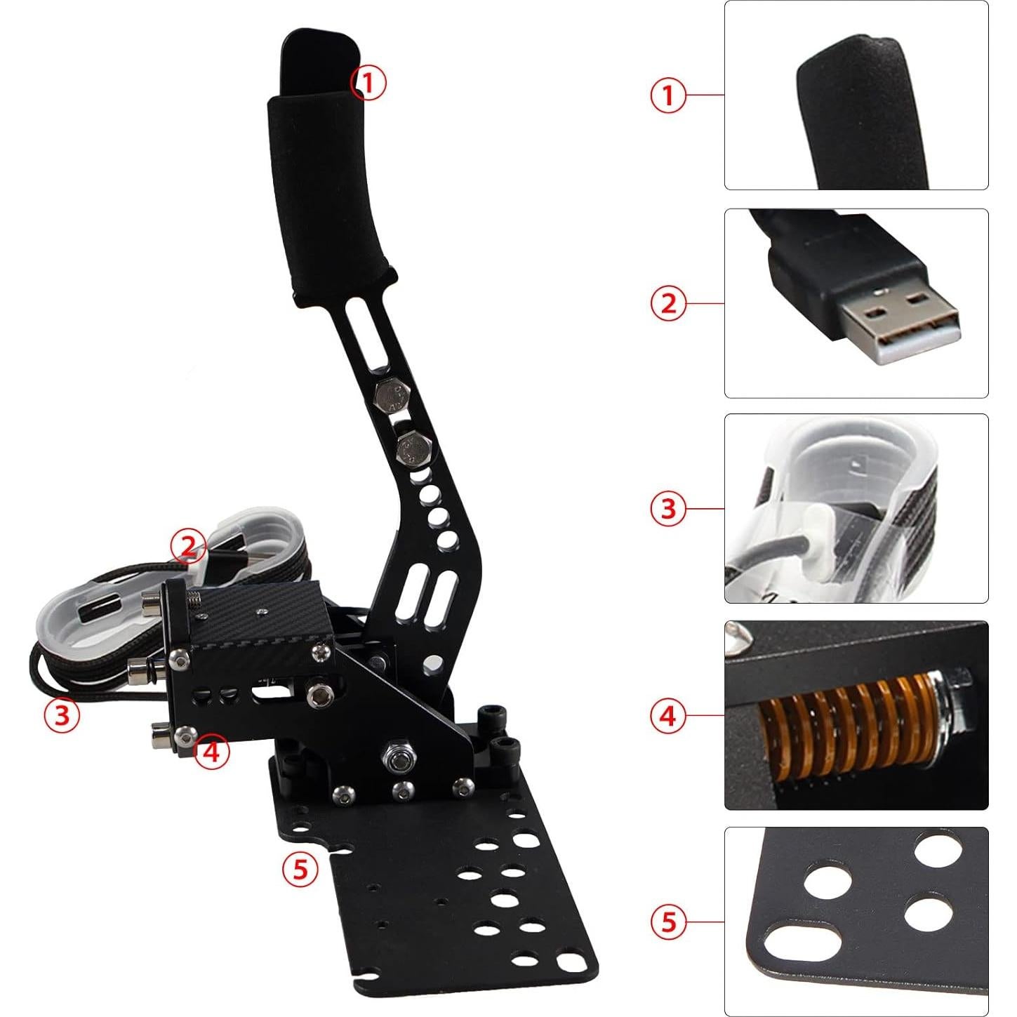 Freno de Mano USB YESHMA 64 Bit para Simuladores de Carreras