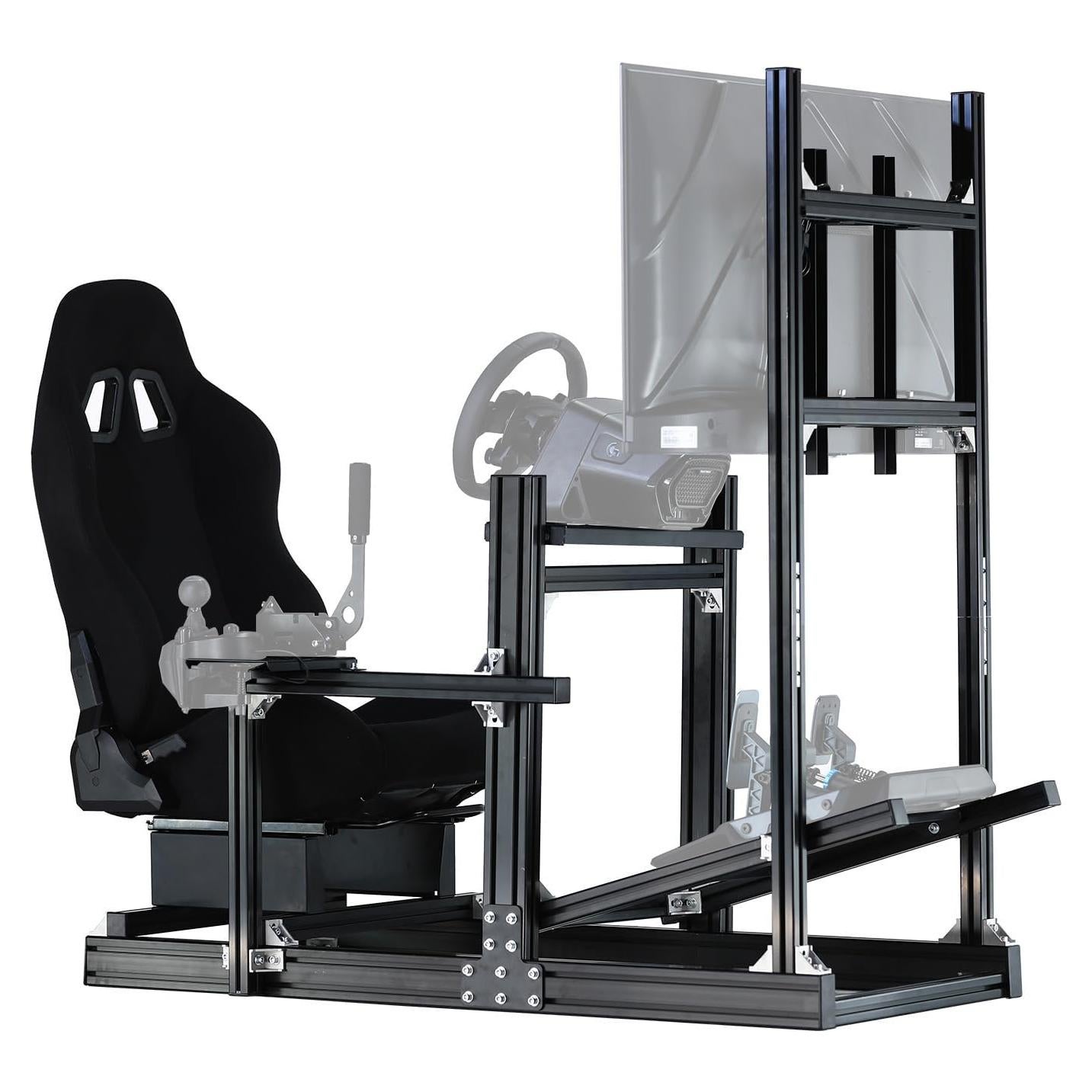 Soporte Simulador de Carreras Anman Cockpit Ajustable 154x80cm