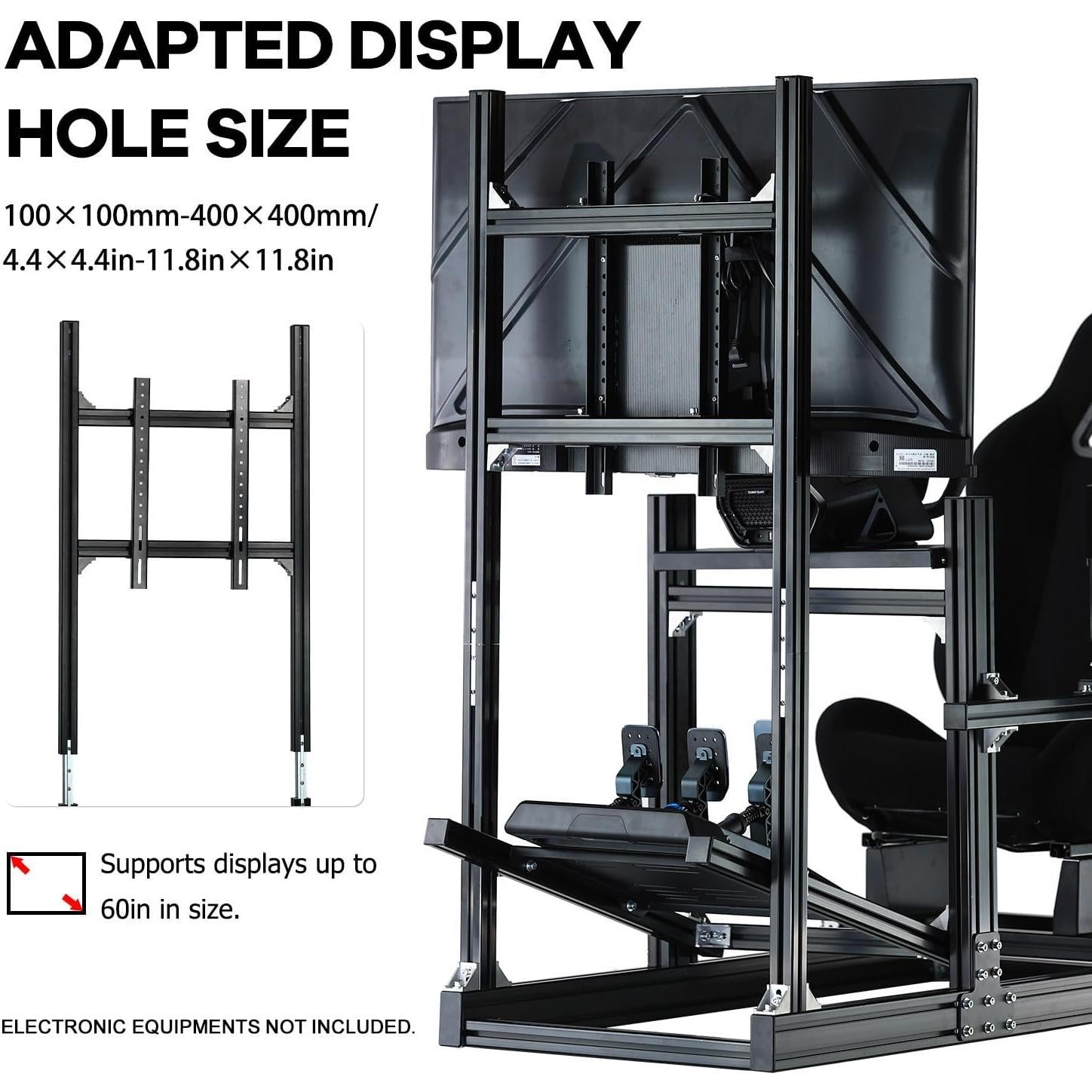 Soporte Simulador de Carreras Anman Cockpit Ajustable 154x80cm