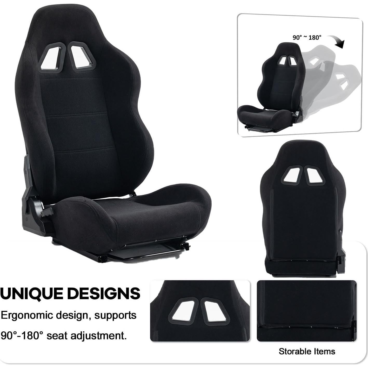 Soporte Simulador de Carreras Anman Cockpit Ajustable 154x80cm