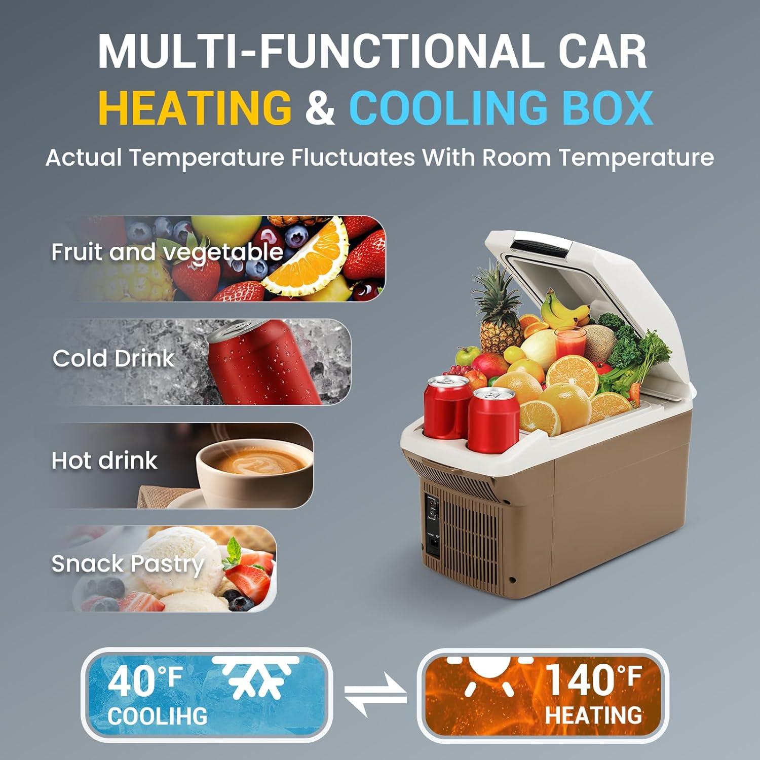 Refrigerador portátil PUNEDA 9L 12V para auto y camping