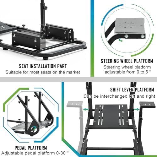Cockpit de Simulador Hottoby Ajustable con Asiento Rojo