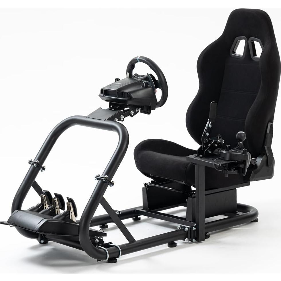 Cockpit de Simulación Marada con Asiento Ajustable para Volantes