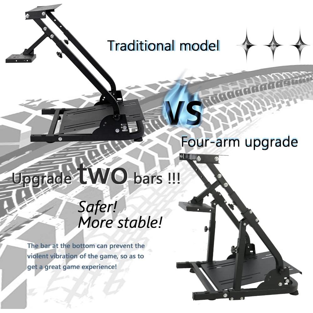 Soporte de Volante de Carreras Supllueer con Doble Brazo Ajustable