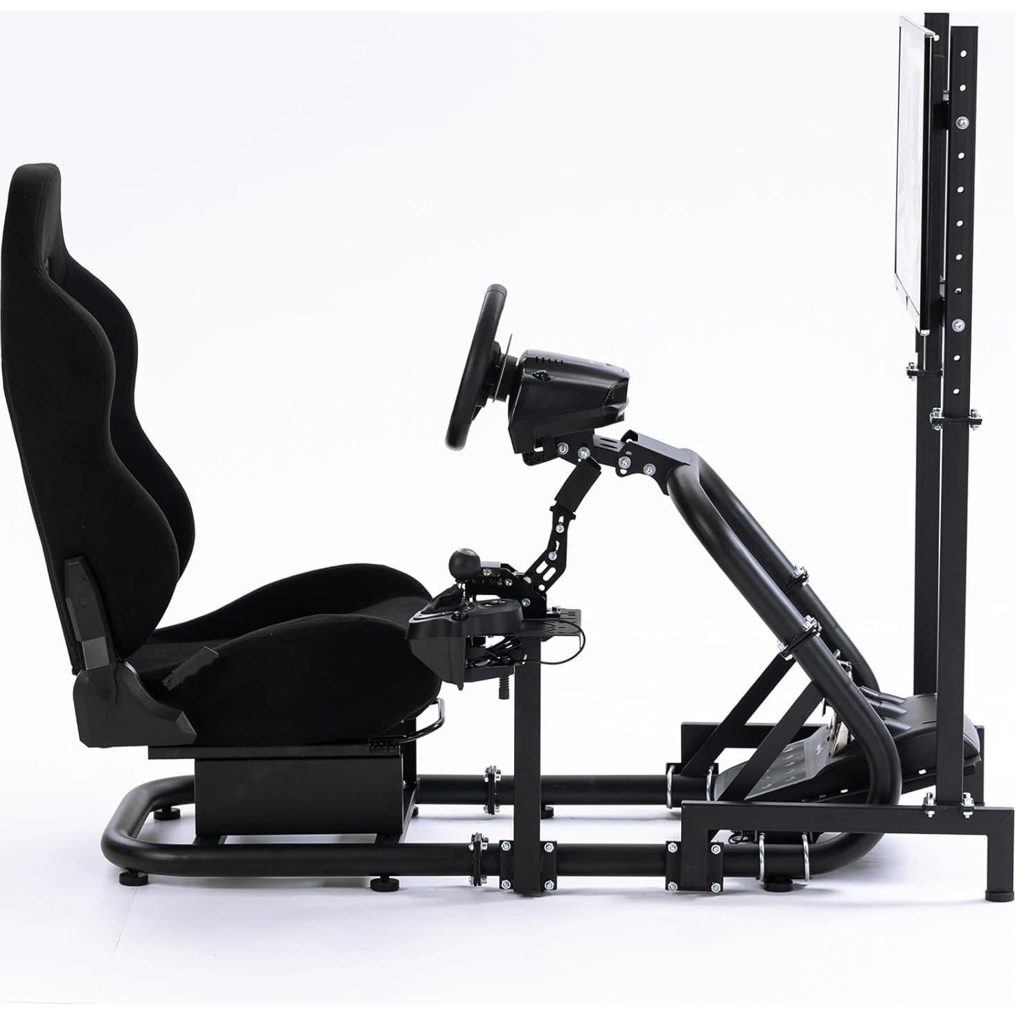 Cockpit de Simulador de Carreras Hottoby Ajustable para TV 24-60"