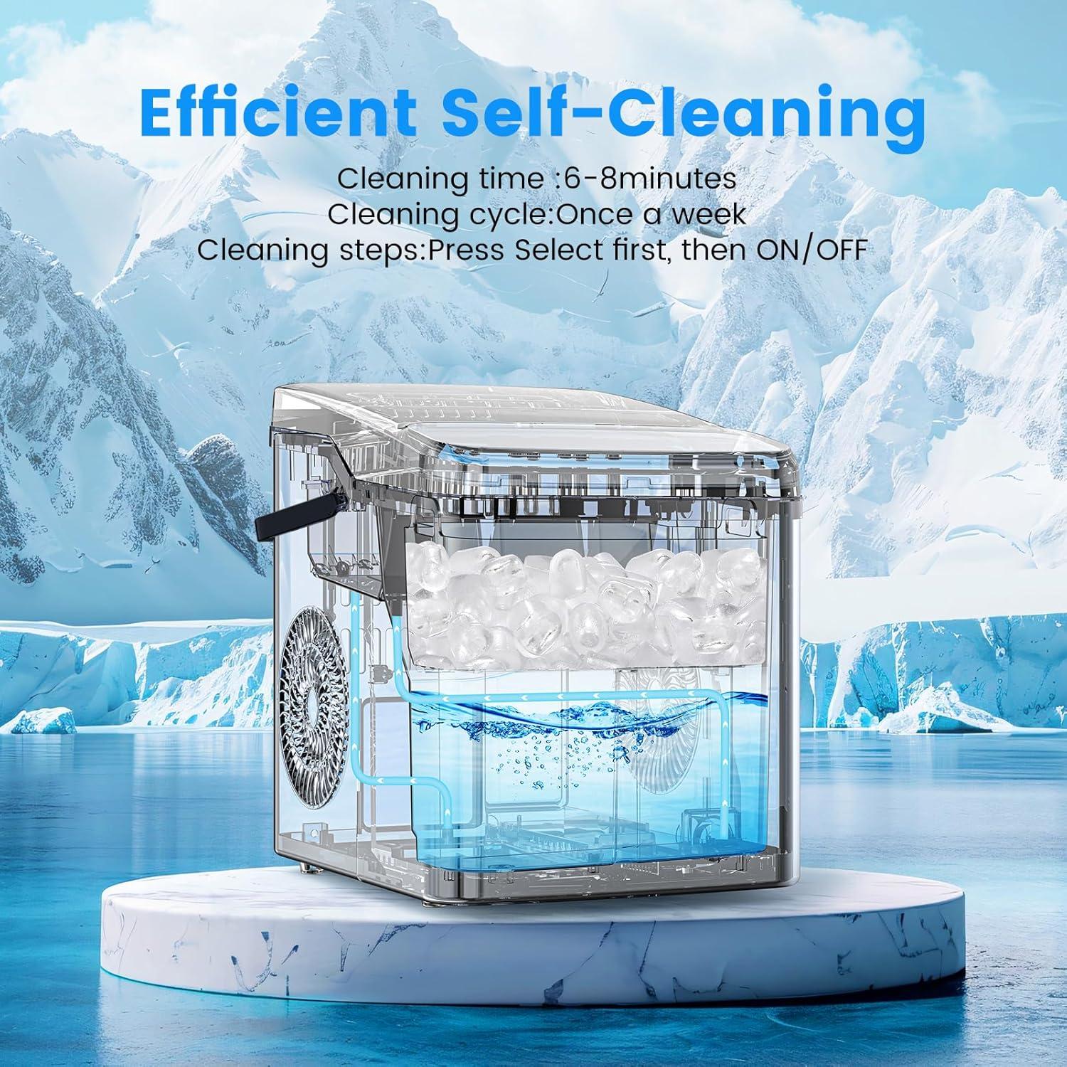 Fabricante de Hielo Electactic Portátil 12 kg/día 9 Cubos en 6 Min