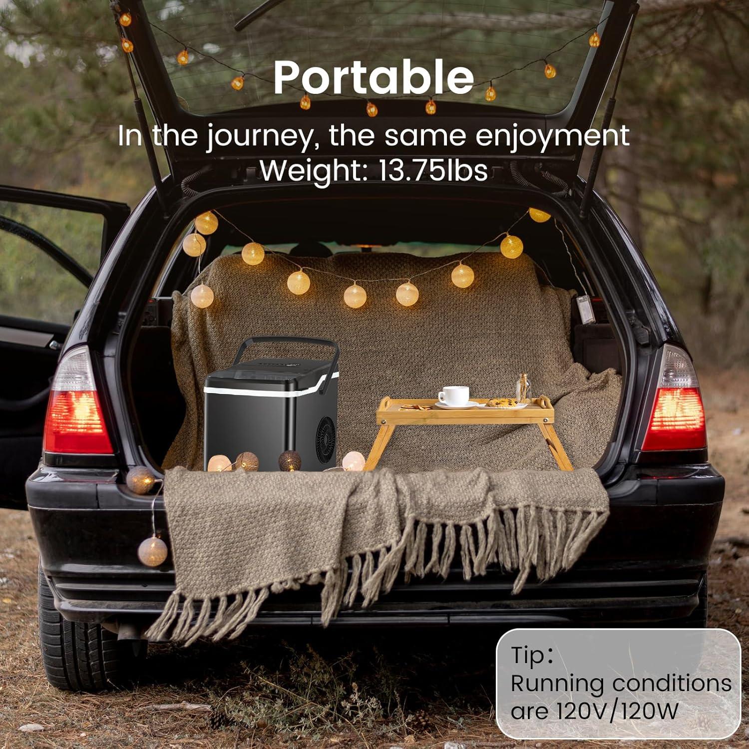 Fabricante de Hielo Electactic Portátil 12 kg/día 9 Cubos en 6 Min