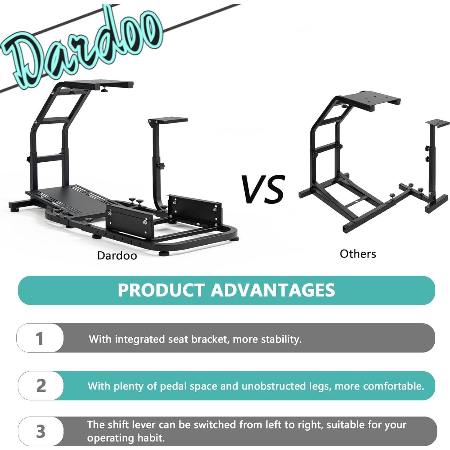 Cockpit Simulador de Carreras Dardoo Soporte Ajustable