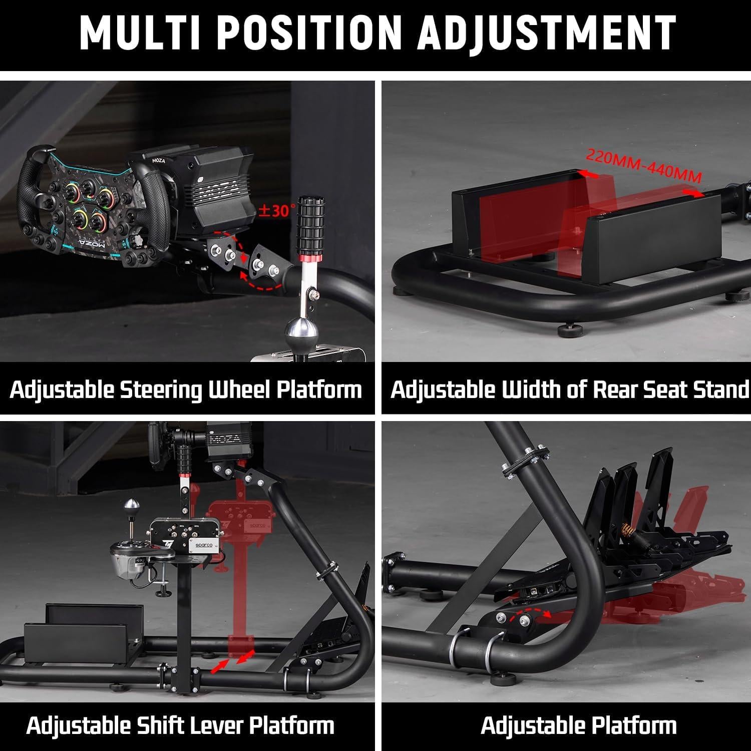 Cockpit Simulador de Carreras Dardoo G920 Ajustable 20kg