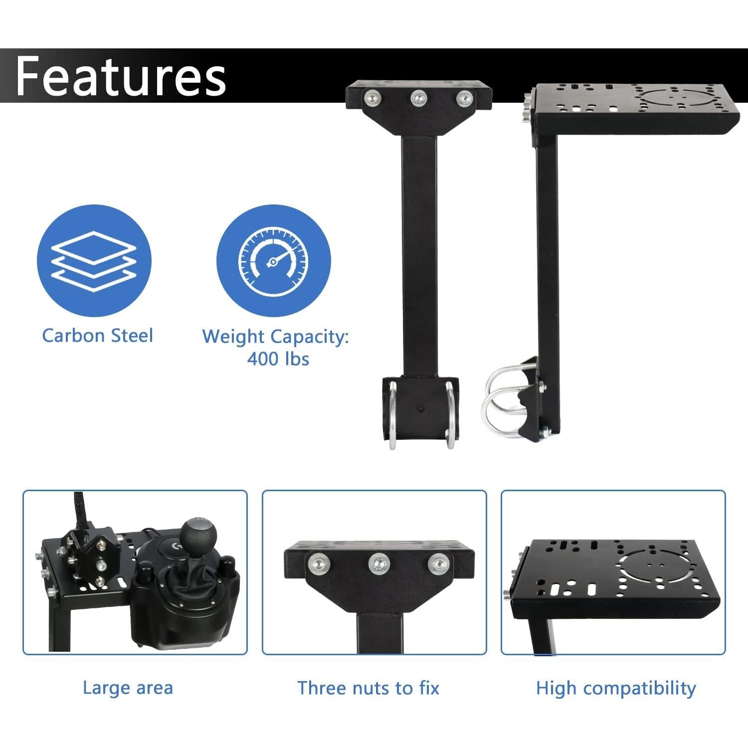 Soporte de Volante Anman para Simulador de Carreras Ajustable