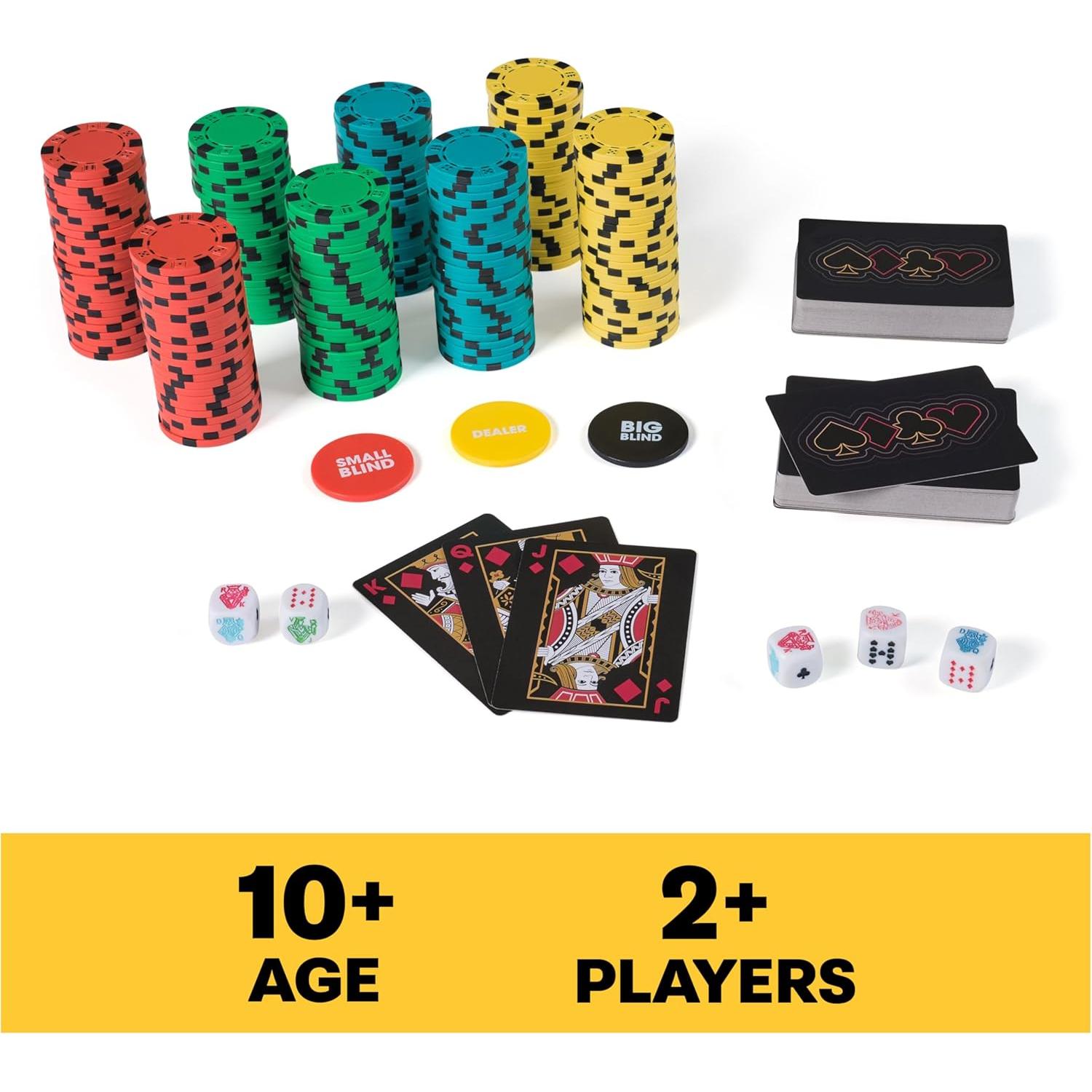 Conjunto de Póker Deluxe Spin Master 200 Piezas en Madera