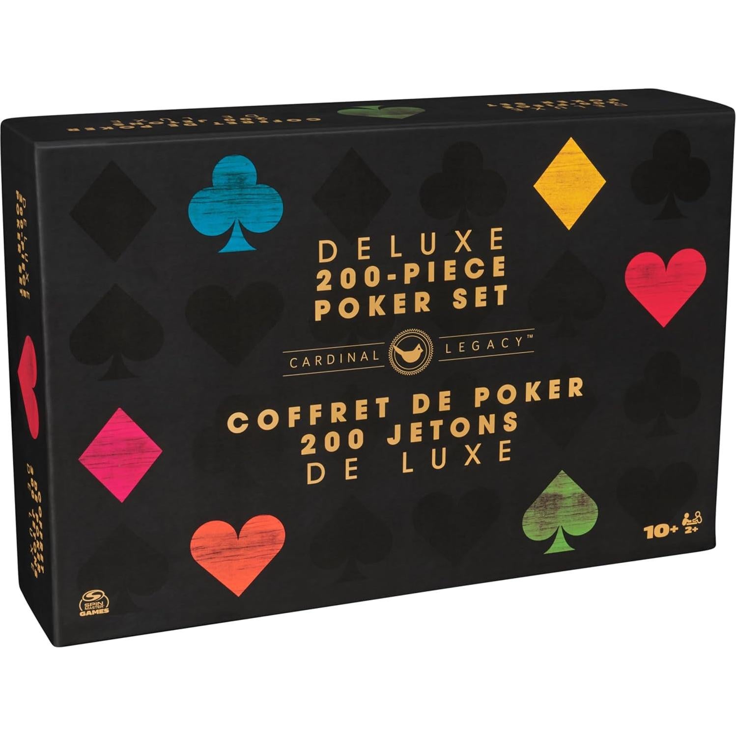 Conjunto de Póker Deluxe Spin Master 200 Piezas en Madera