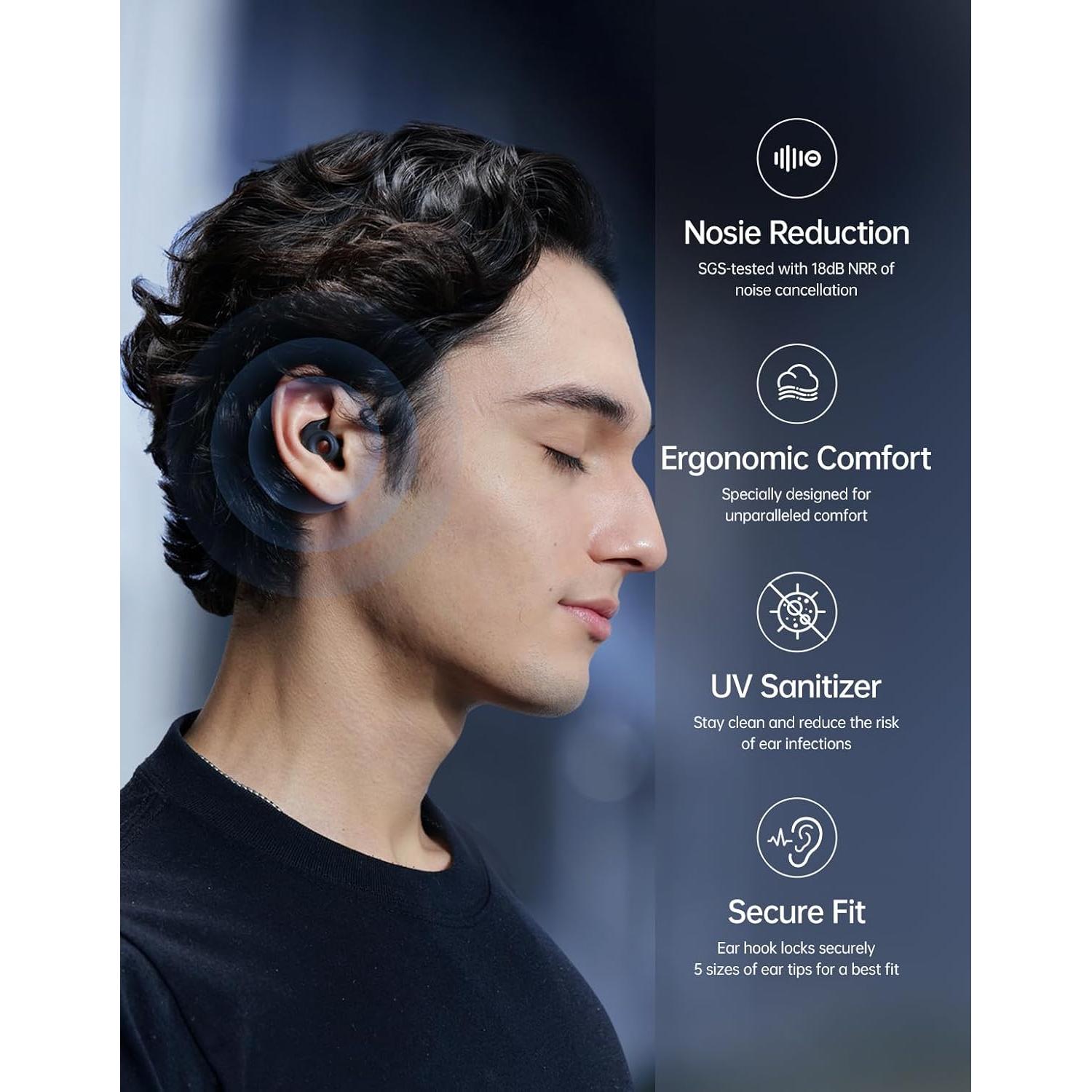 Tapones para Oídos Welove con Sanitizador UV - Reducción 18dB