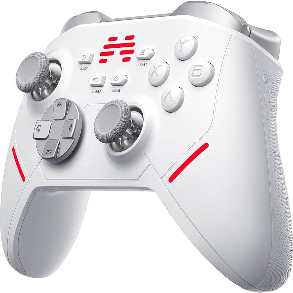 BEITONG KP20 Wireless Controller with 1000Hz Polling Rate, TMR Joysticks & Hall Triggers Controller for PC/NS/Mobile with Back paddle/Turbo/Motion Control/Mechanical Buttons gamepad with Charging Dock