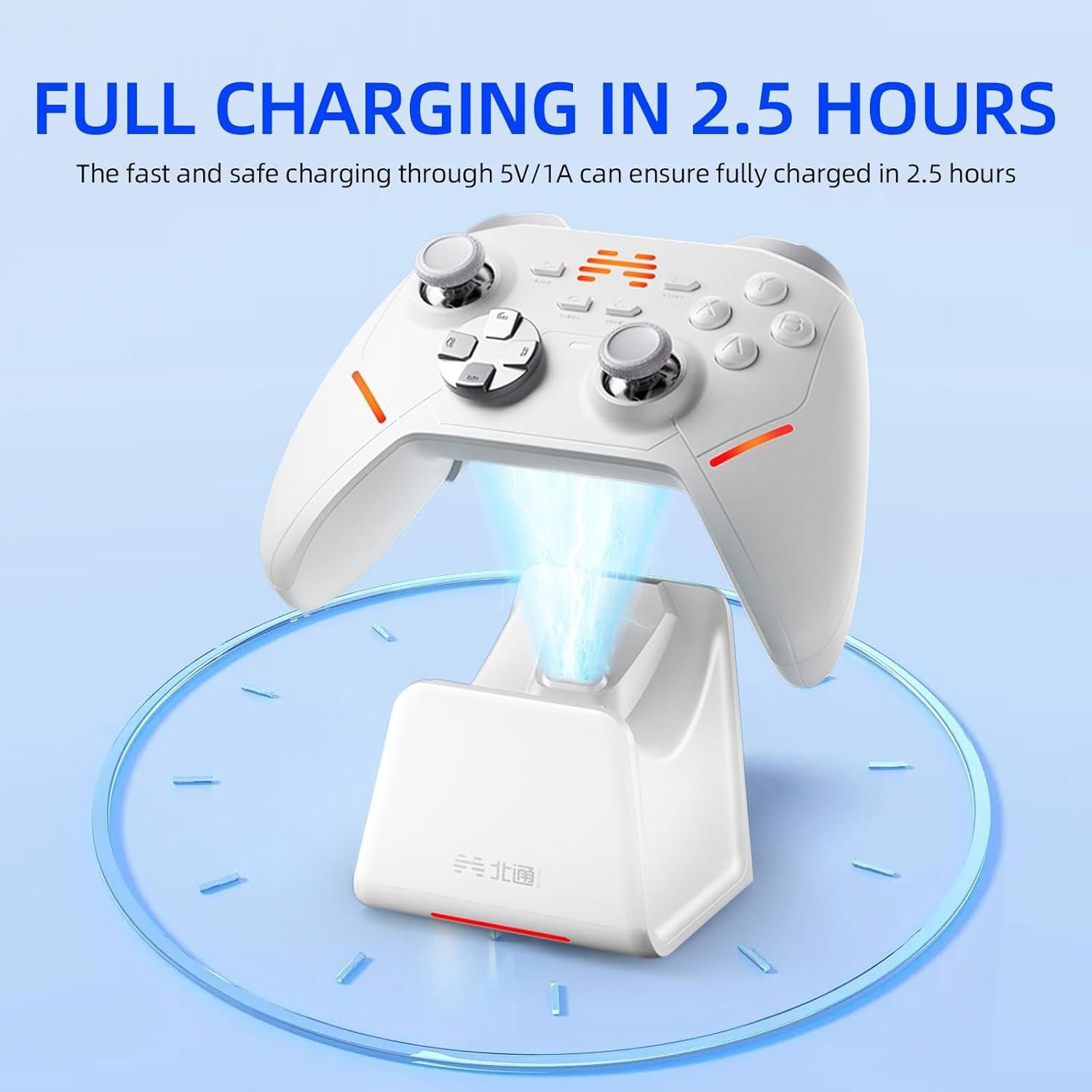 BEITONG KP20 Wireless Controller with 1000Hz Polling Rate, TMR Joysticks & Hall Triggers Controller for PC/NS/Mobile with Back paddle/Turbo/Motion Control/Mechanical Buttons gamepad with Charging Dock