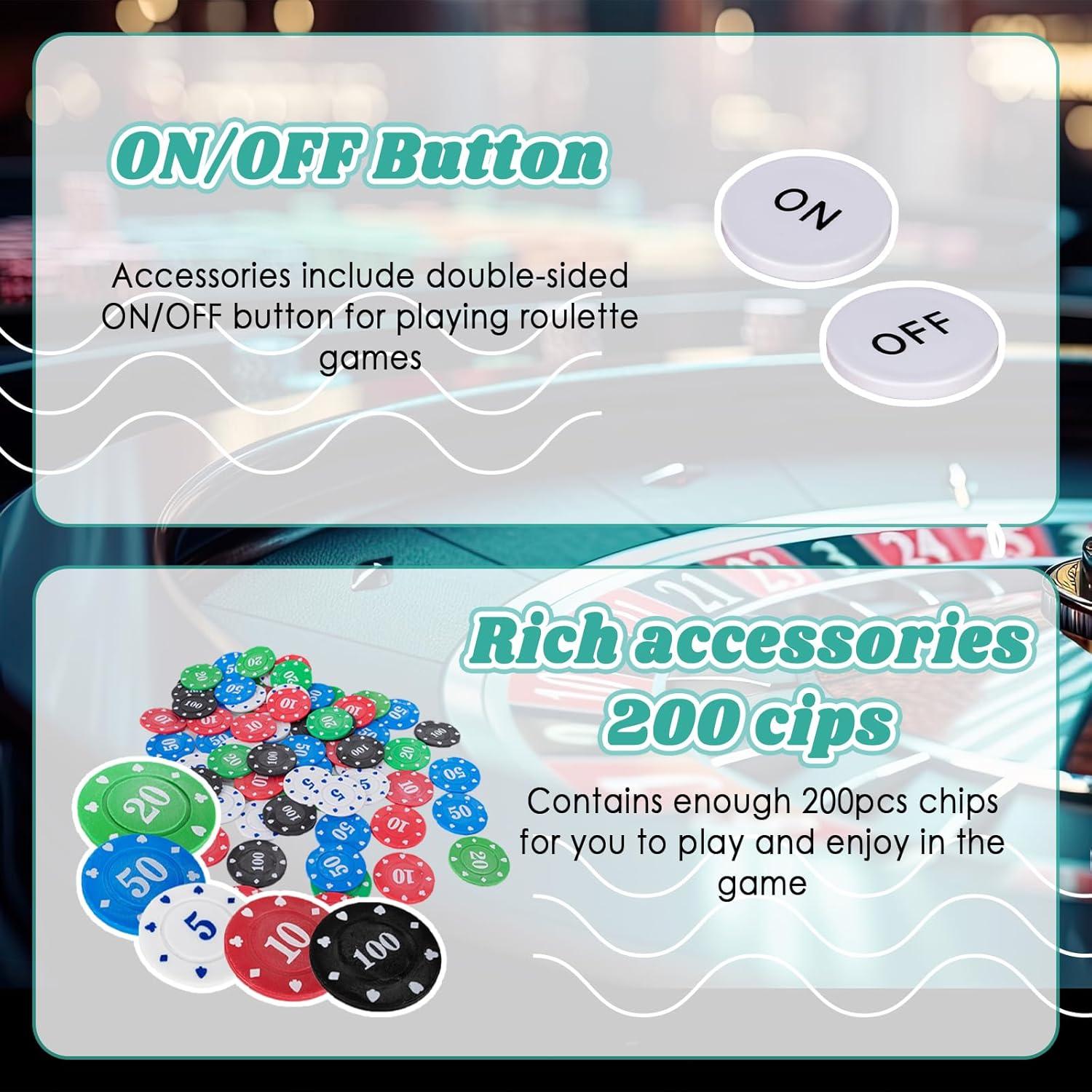 Juego de Ruleta y Craps Extguds con Tapete Doble Cara