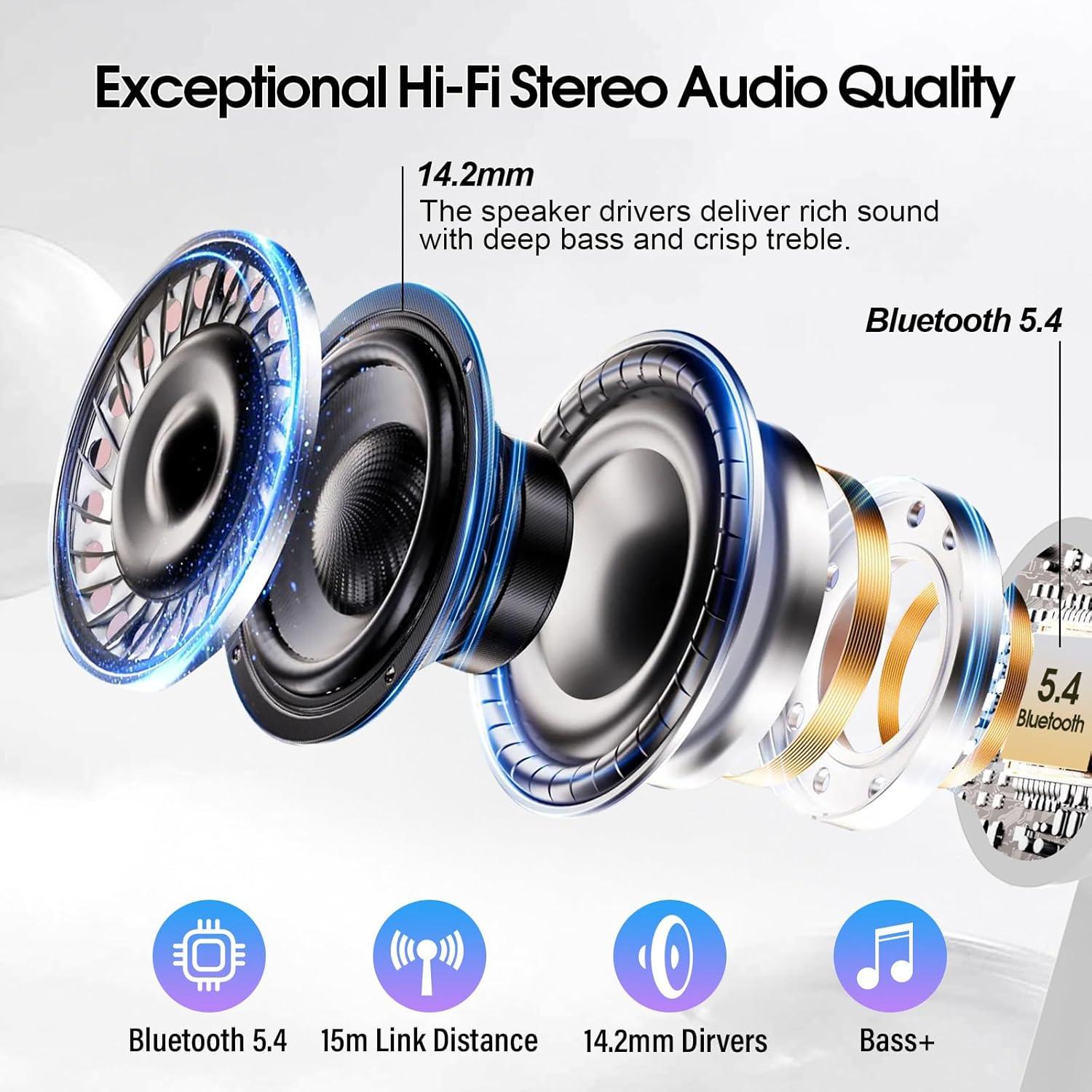 Auriculares Inalámbricos QXUFV U9 Bluetooth 5.4 con ANC