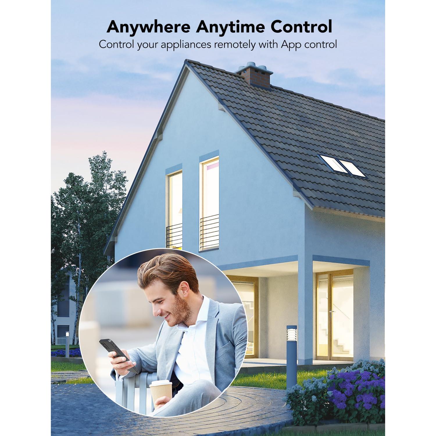 Enchufe Inteligente Doble Govee H5082 15A WiFi Bluetooth