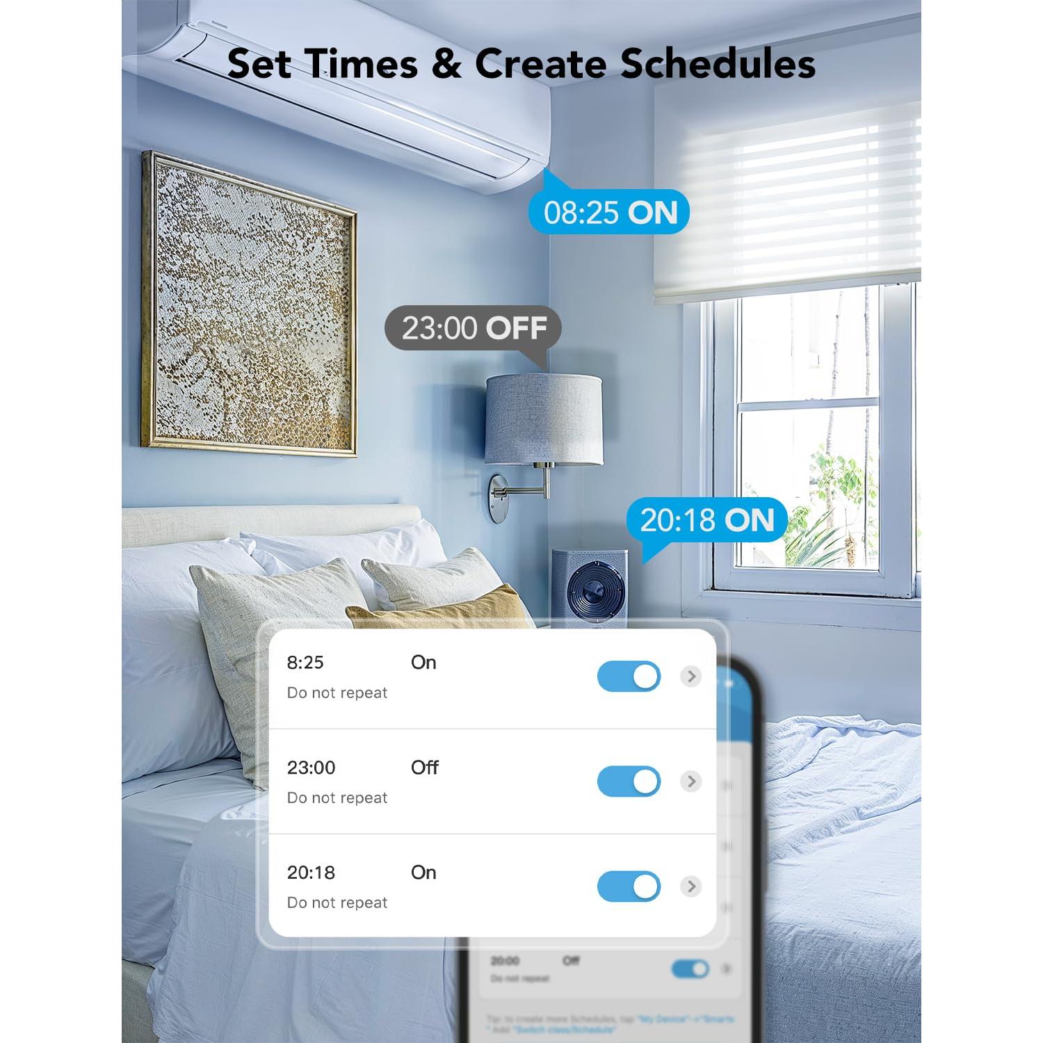 Enchufe Inteligente Doble Govee H5082 15A WiFi Bluetooth