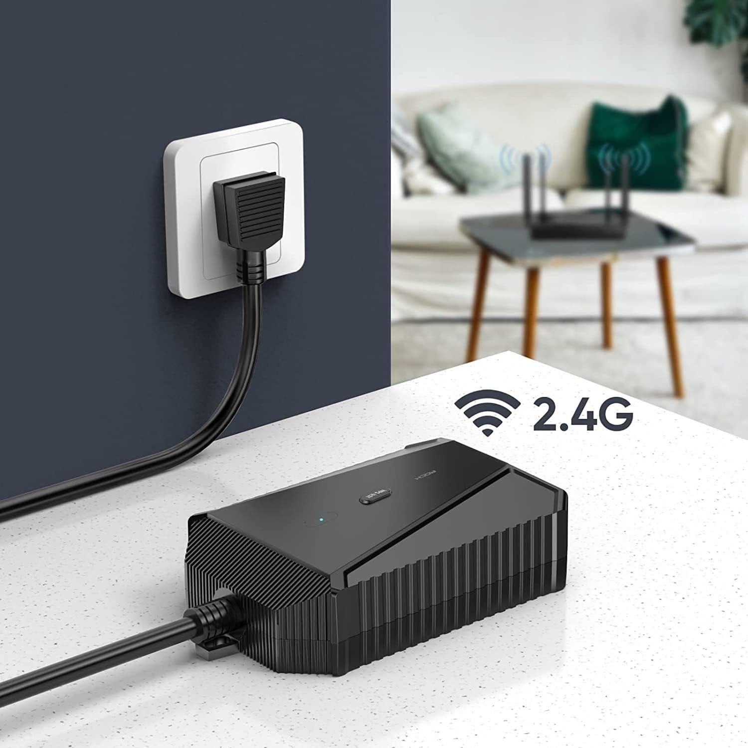 Enchufe Inteligente WiFi Exterior Rockhome 2 Salidas IPX4