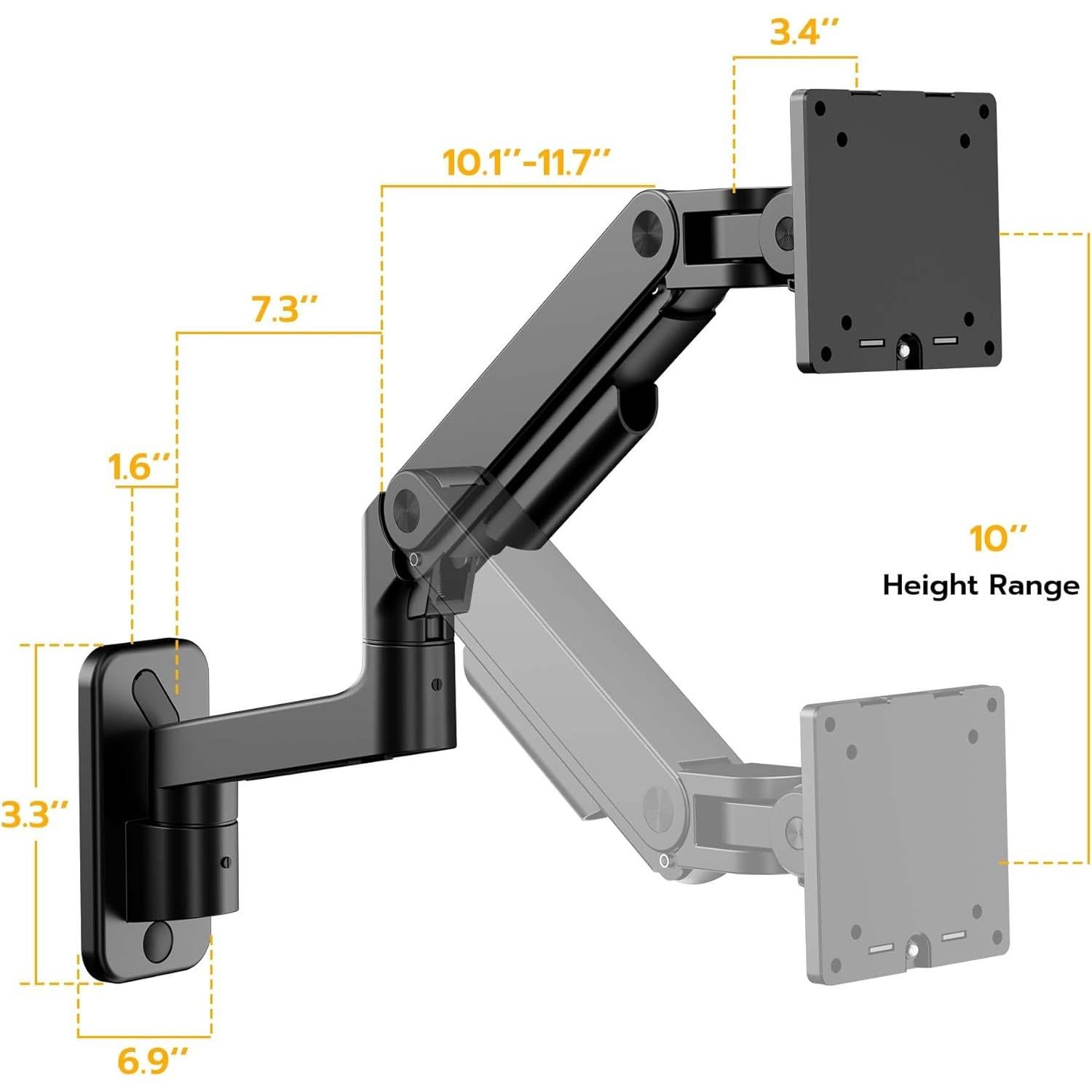 Soporte de Pared ARES WING para Monitor 17-49" Negro