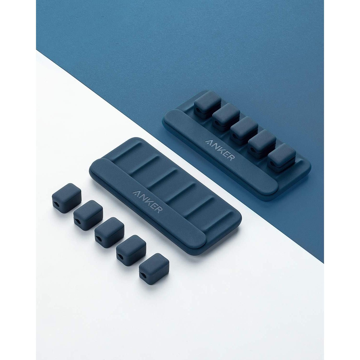 Soporte Magnético para Cables Anker A8891 - 5 Clips Azul