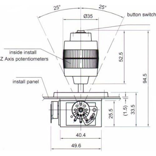 Joystick ServoCity 4 Funciones con Ejes X, Y y Z