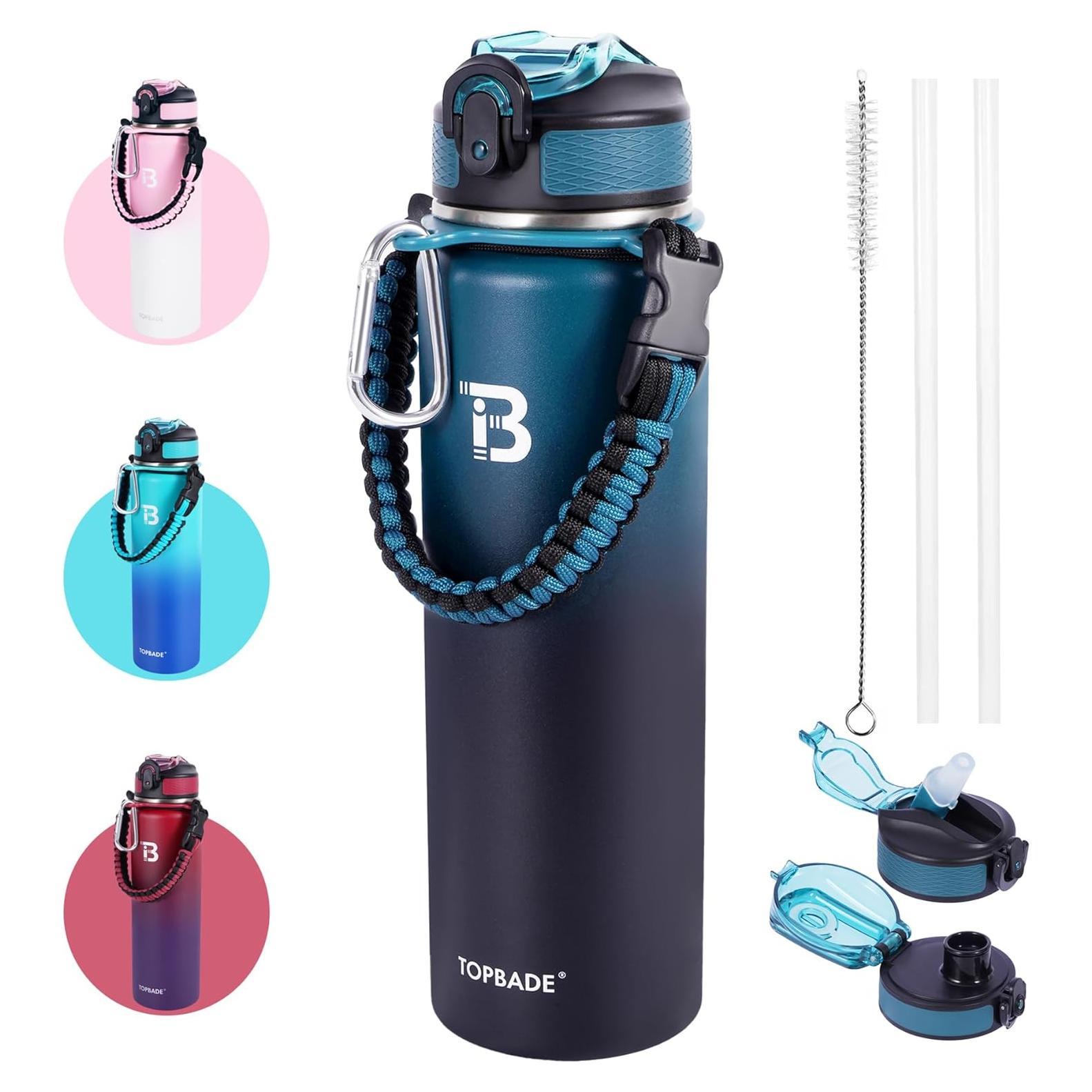 Botella de Agua Aislada TOPBADE 32 oz Acero Inoxidable Doble Pared