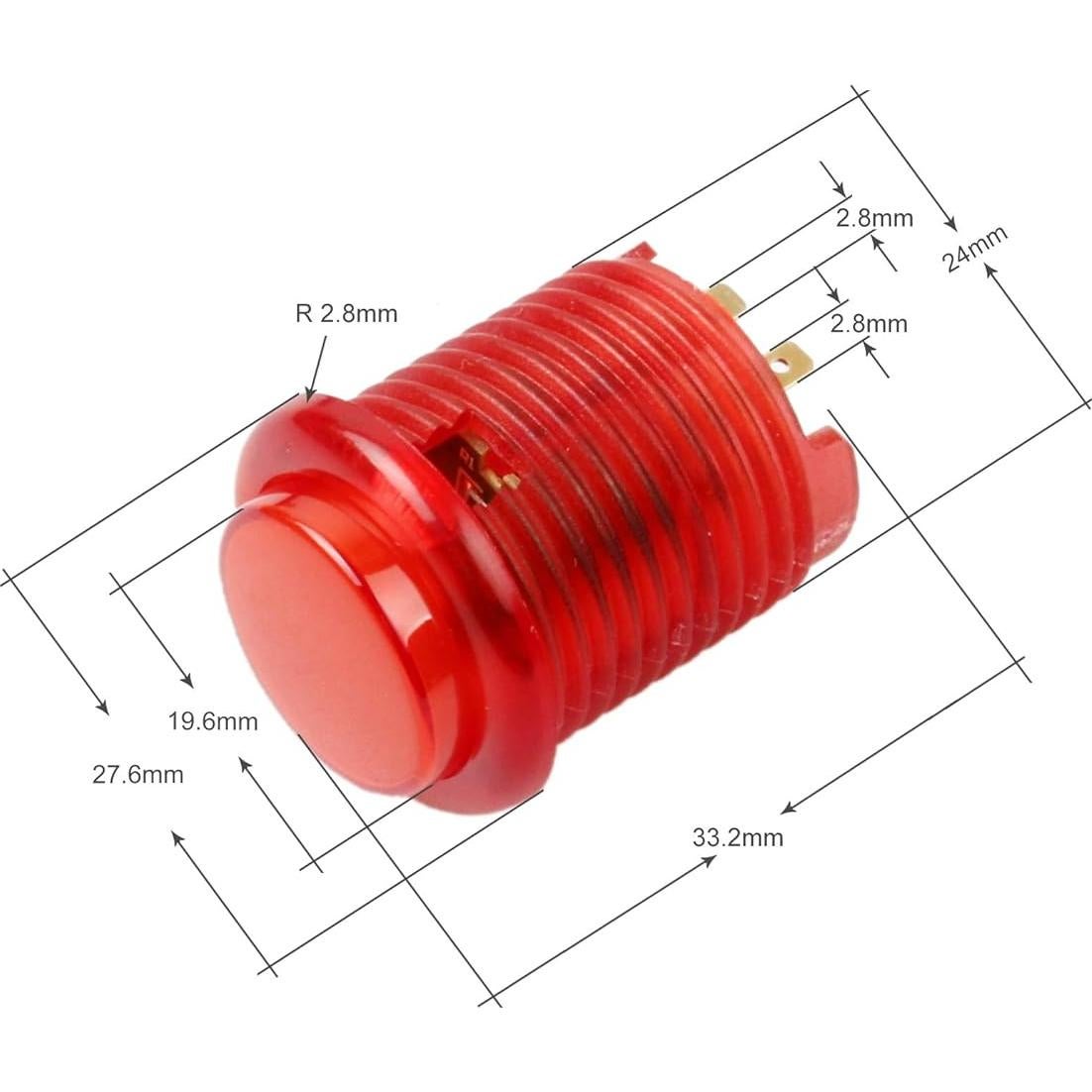 Botones LED Arcade 24mm EG STARTS para Joystick 5V