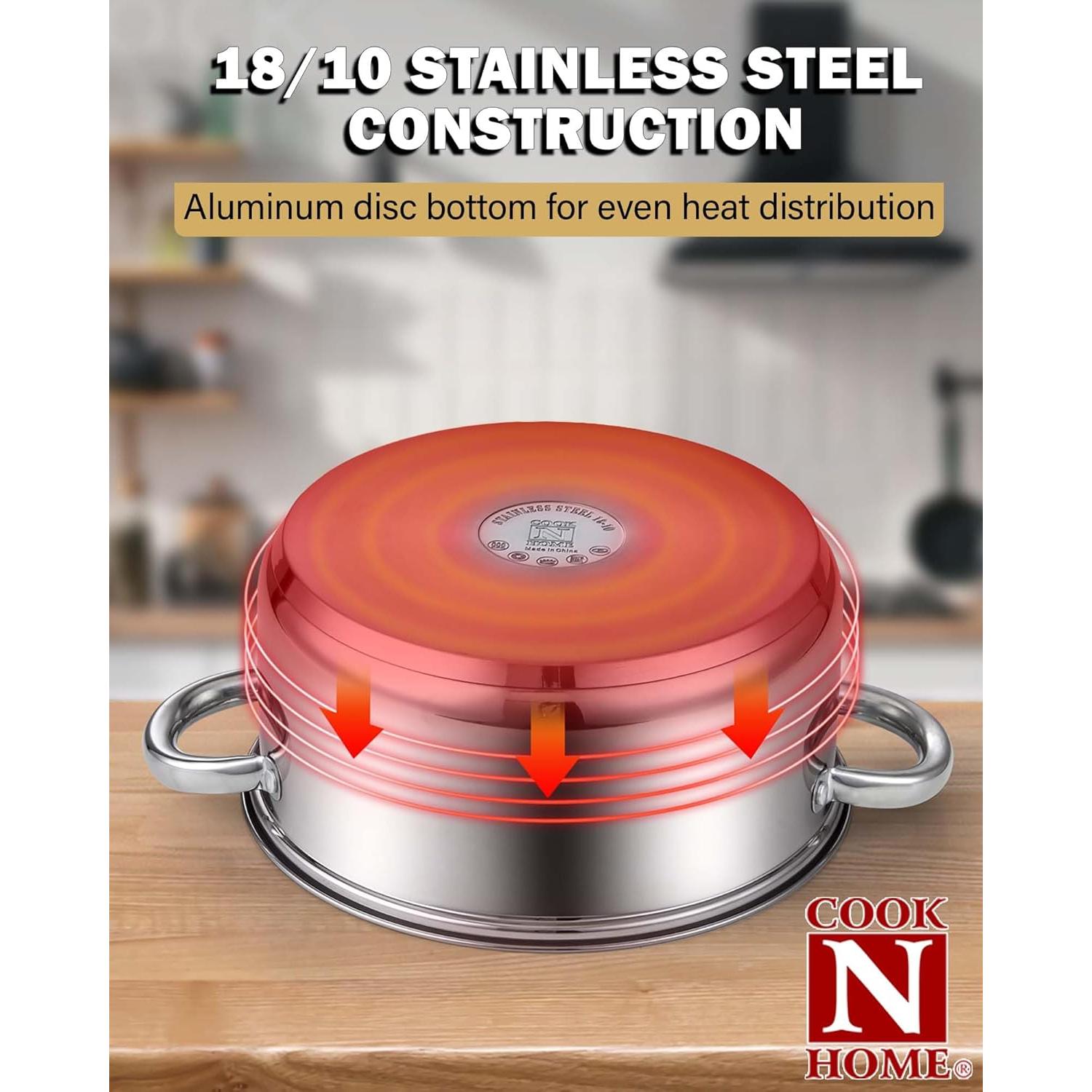 Juego de Utensilios de Cocina Cook N Home 12 Piezas Acero Inox