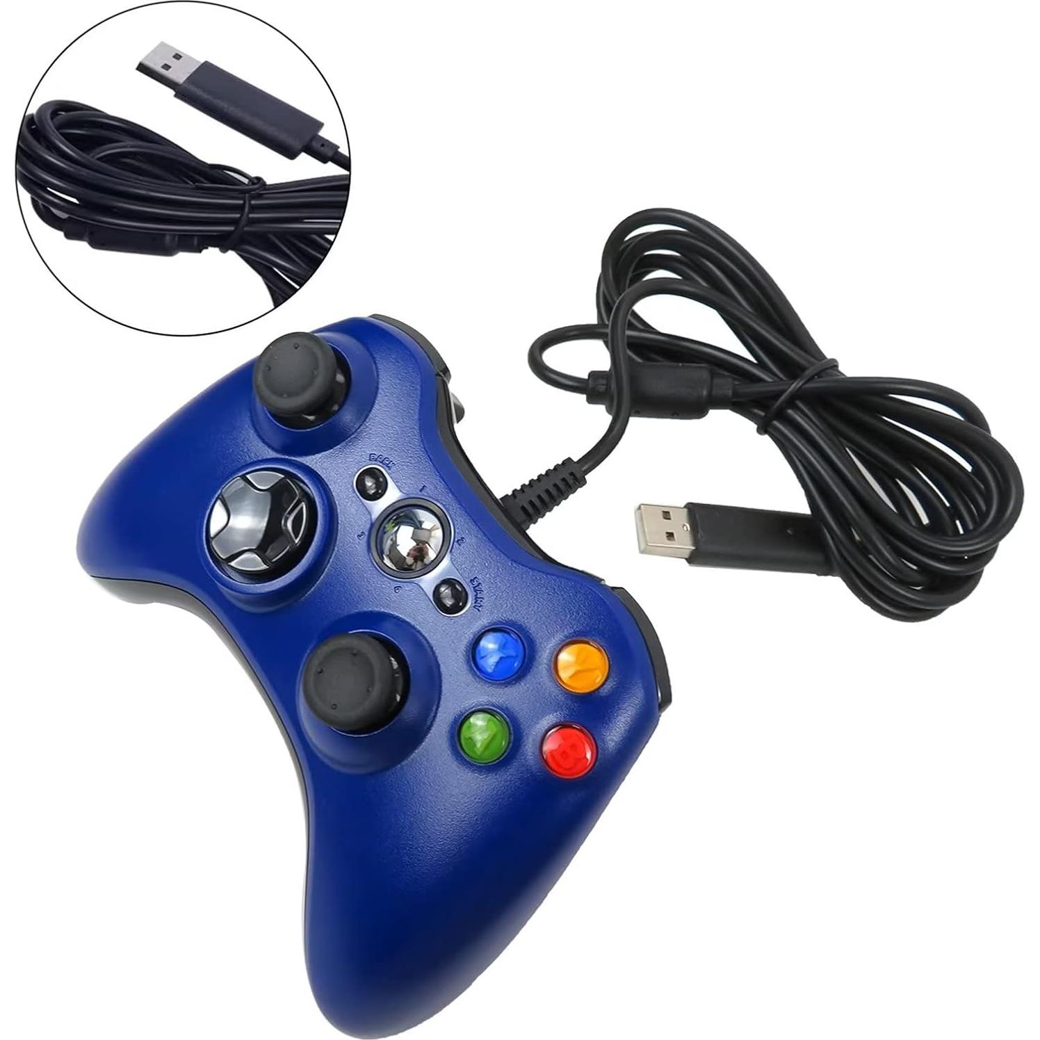 Controlador con cable USB USonline911 para Xbox 360 y PC