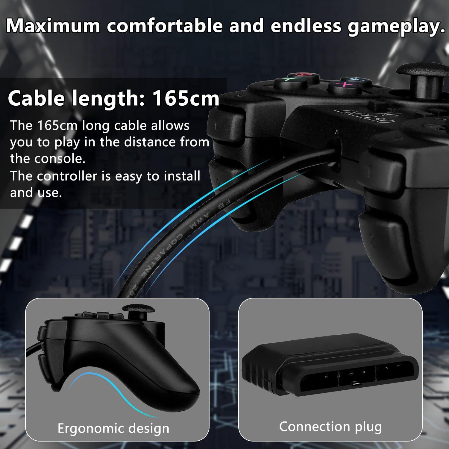 Controlador Analógico OSTENT PS2/PS1 con Vibración