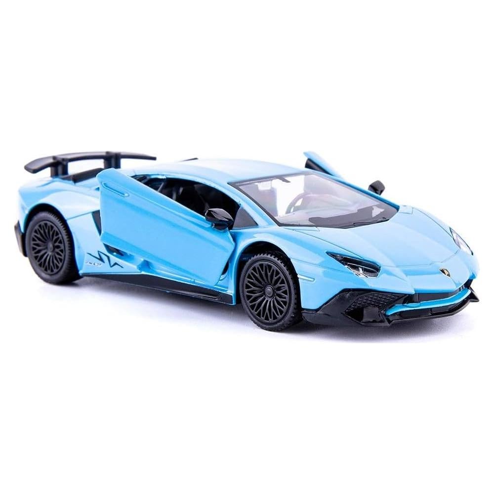 Coche de Juguete Aventador LP700-4 Azul 1:36 Retroceso