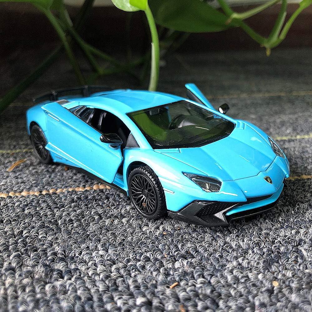 Coche de Juguete Aventador LP700-4 Azul 1:36 Retroceso
