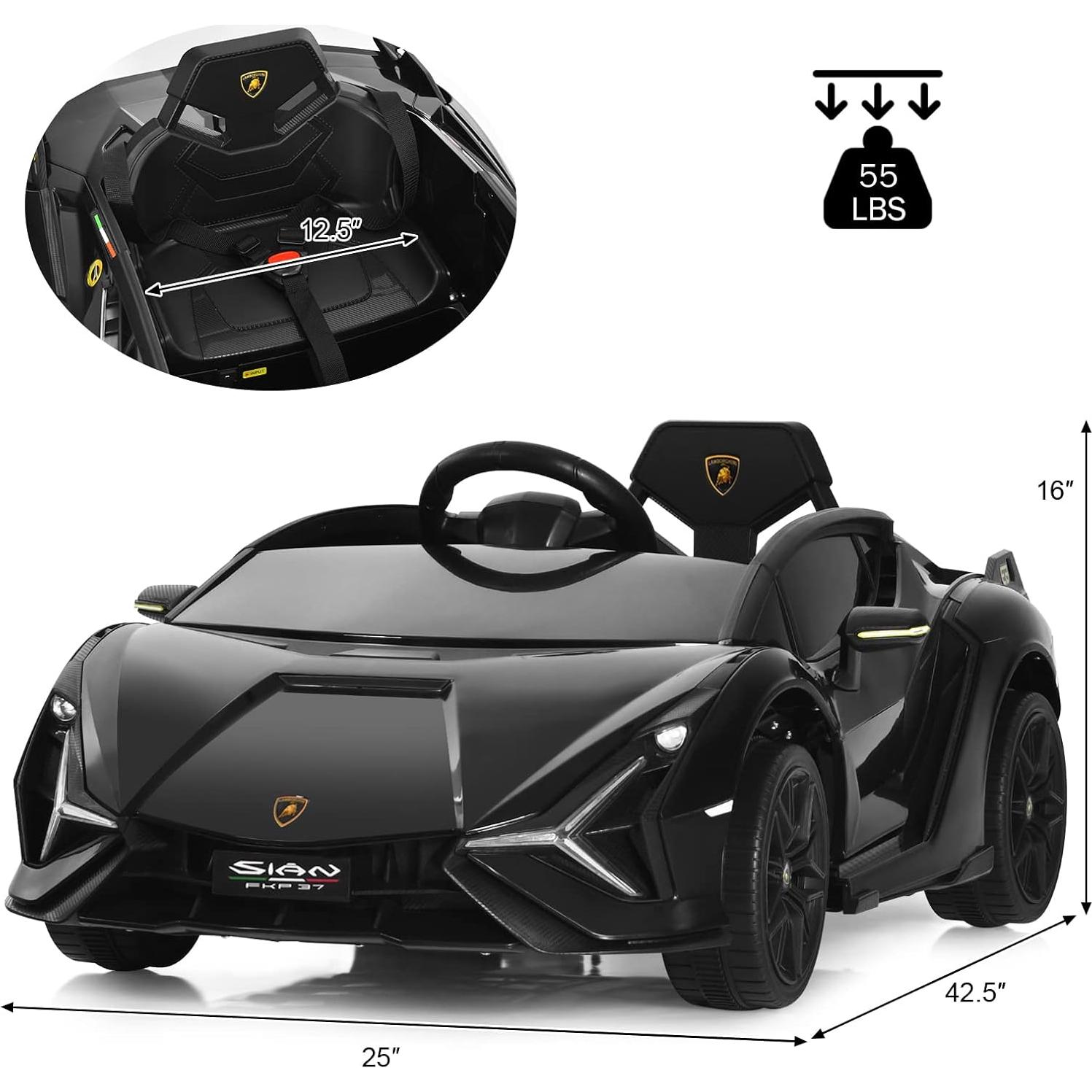 Coche Eléctrico INFANS Lamborghini Sian 12V para Niños