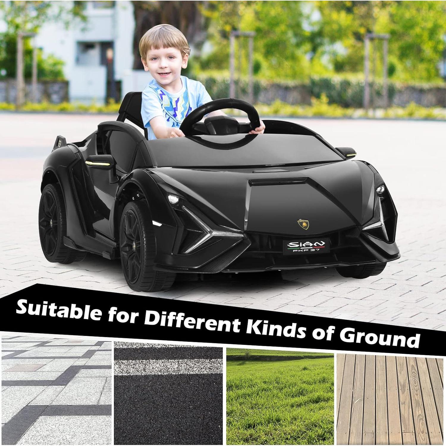 Coche Eléctrico INFANS Lamborghini Sian 12V para Niños