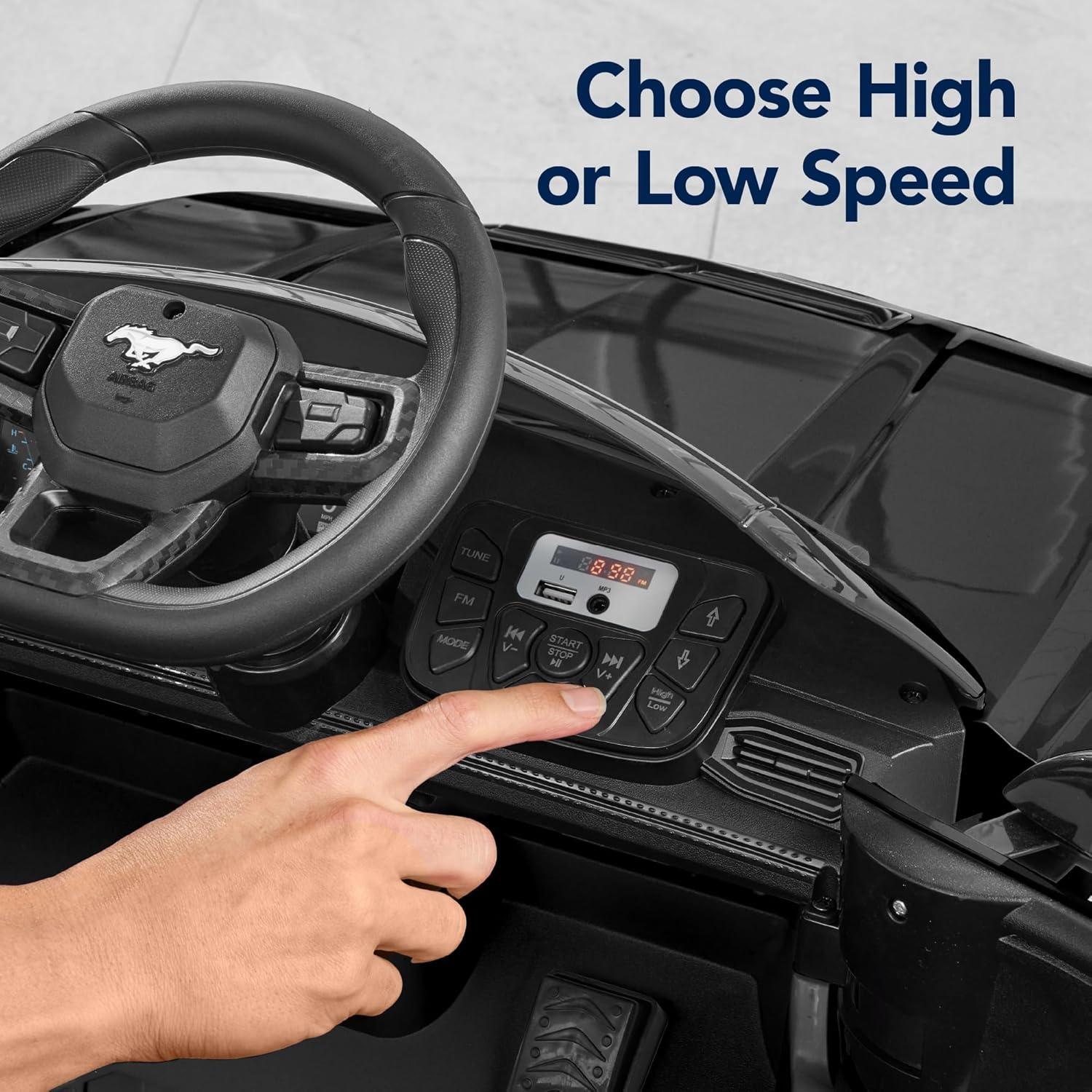 Coche Eléctrico Montable Ford Mustang 12V Negro con Control