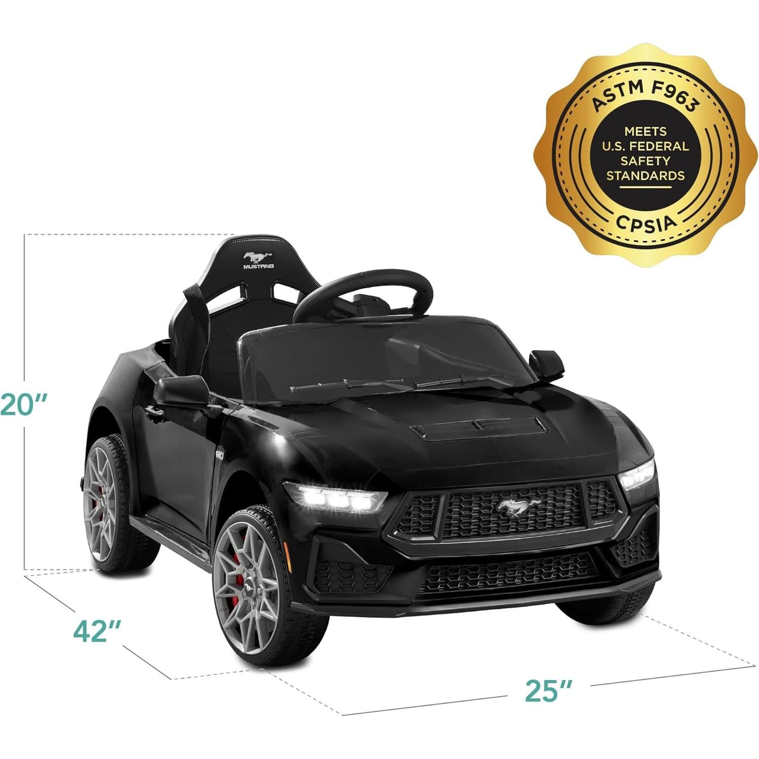 Coche Eléctrico Montable Ford Mustang 12V Negro con Control