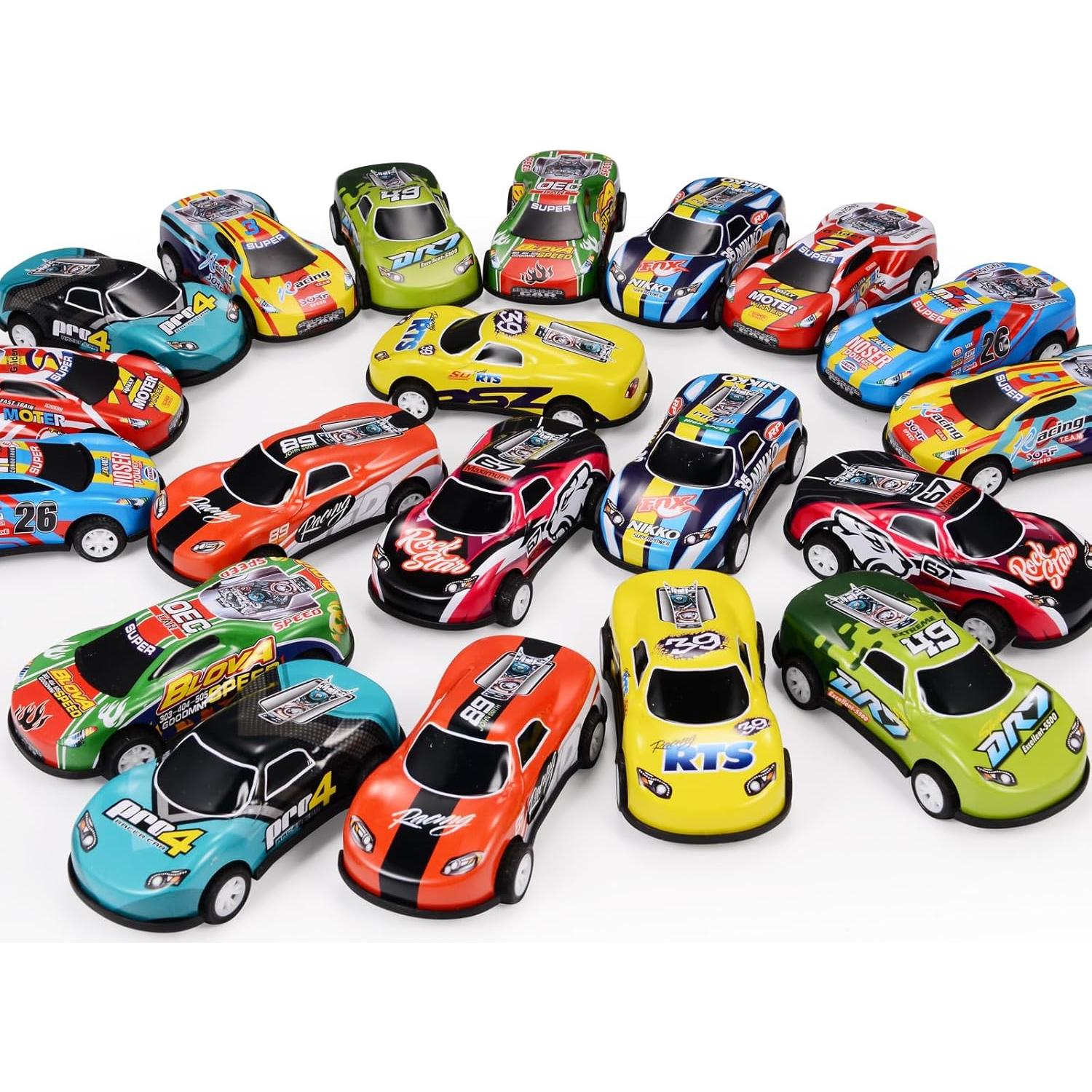 Paquete de 20 coches de juguete metálicos BEESTECH 9.9 cm