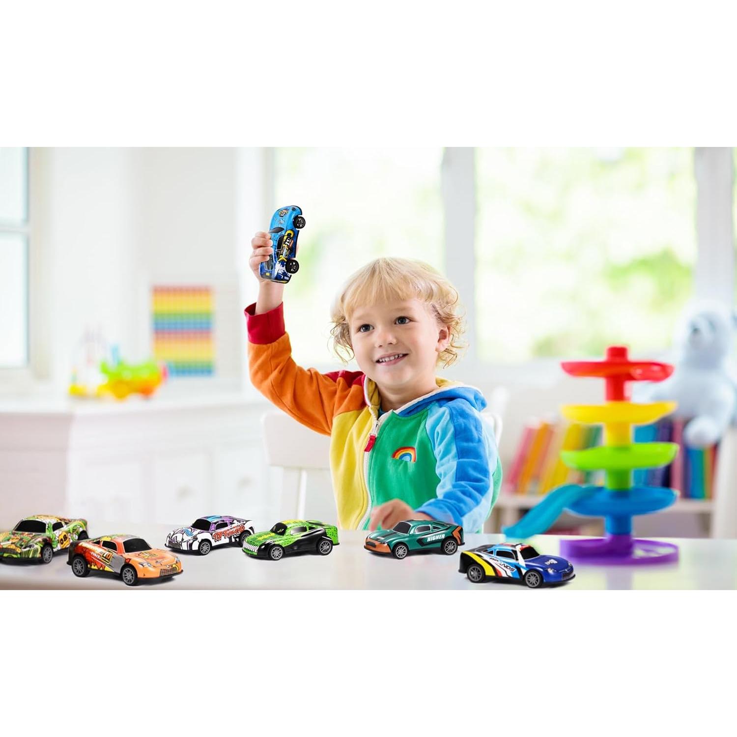 Coches de Juguete BEESTECH Paquete de 9 Retroceso 10.67 cm