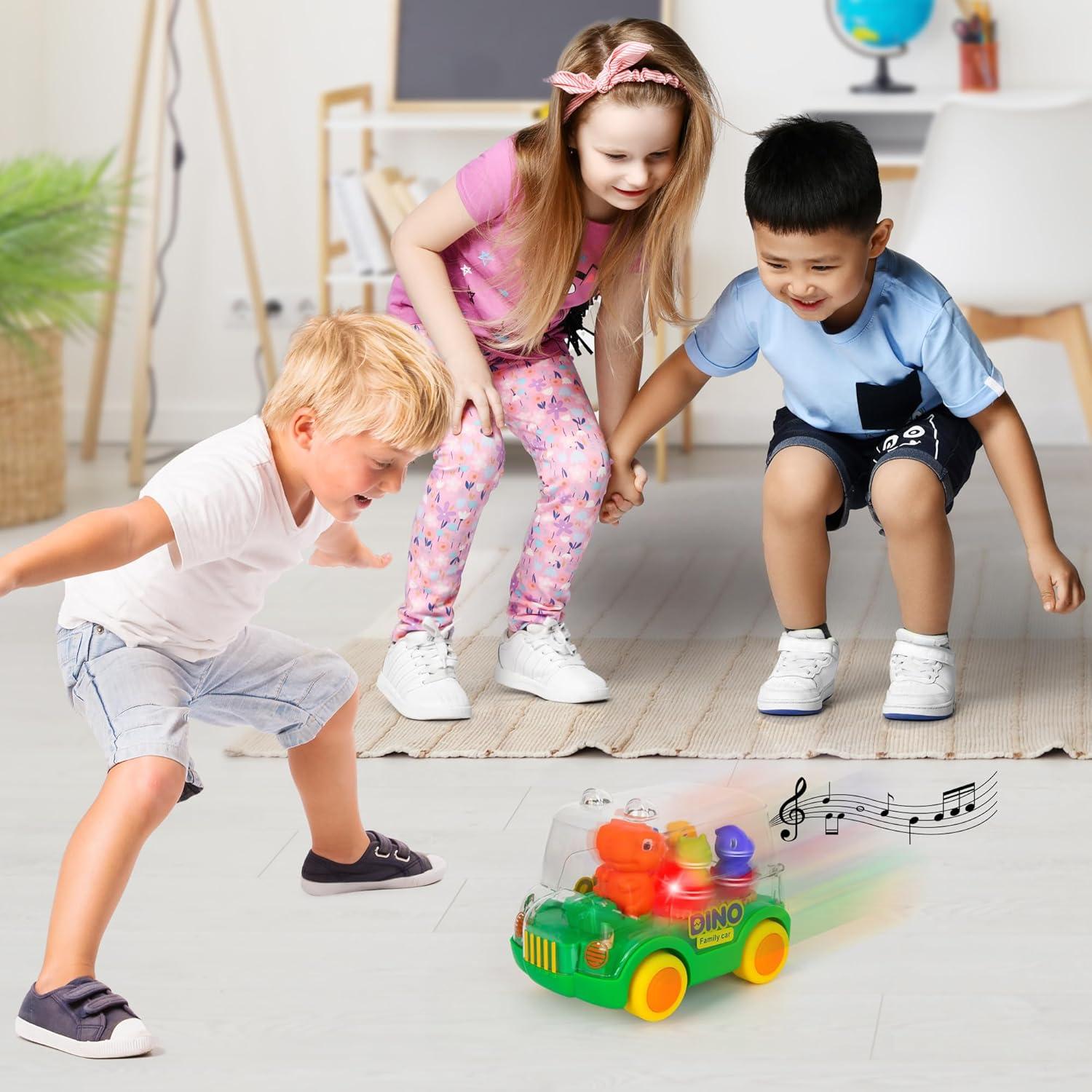 Coche Juguete Dinosaurio ArtCreativity con Luz y Sonido