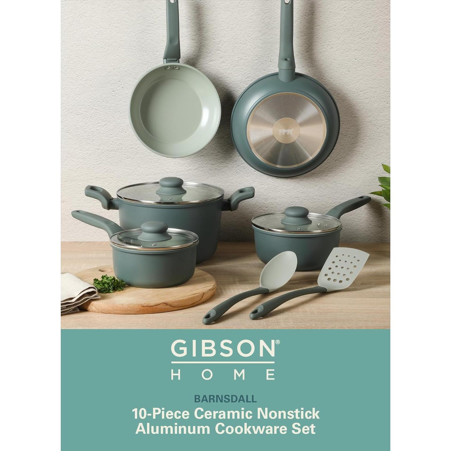 Juego de Utensilios de Cocina 10 Pzas Gibson Home Verde
