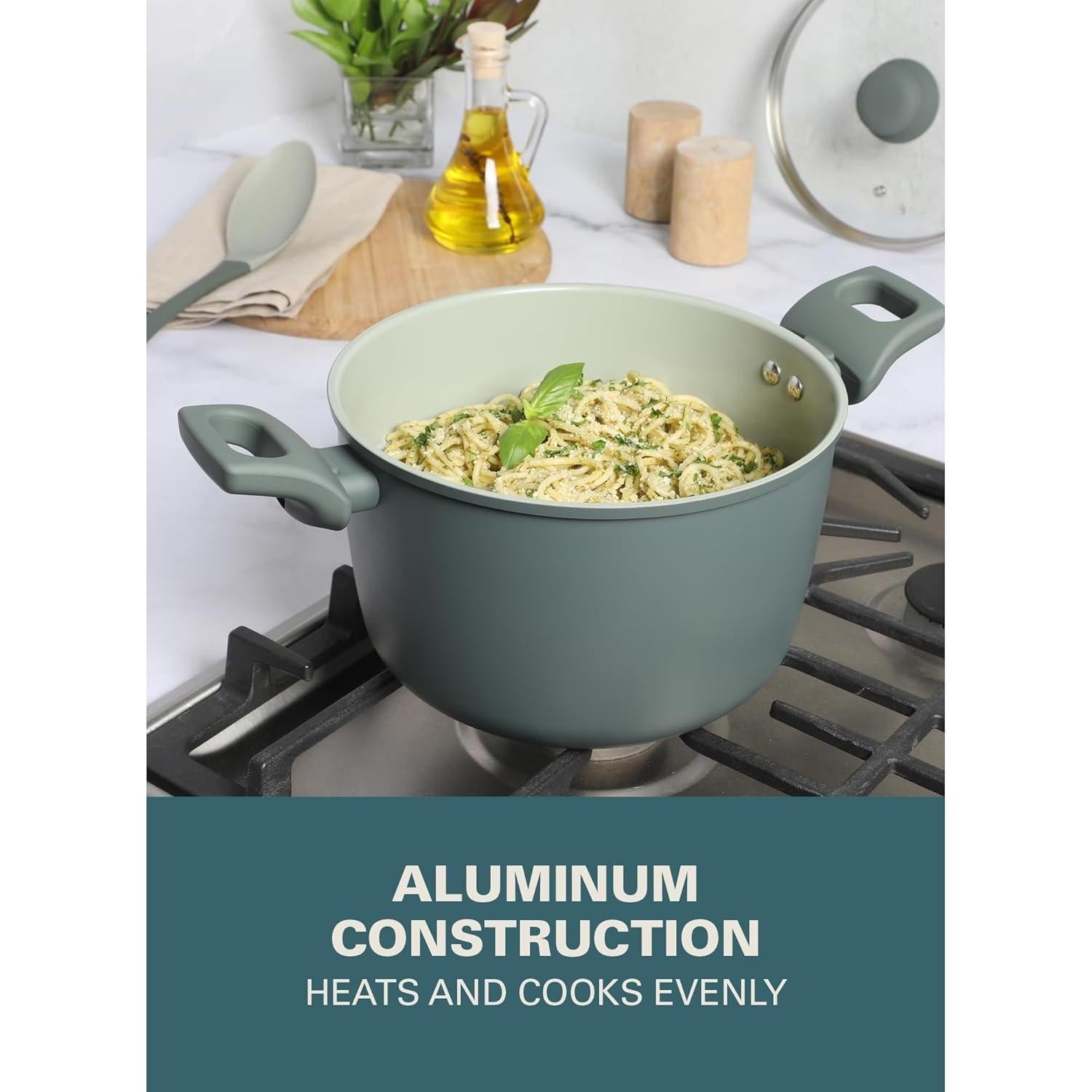 Juego de Utensilios de Cocina 10 Pzas Gibson Home Verde