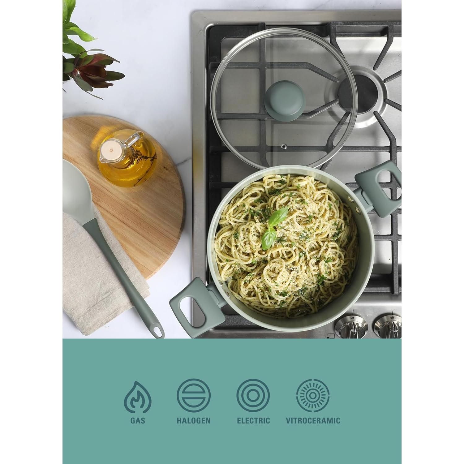 Juego de Utensilios de Cocina 10 Pzas Gibson Home Verde