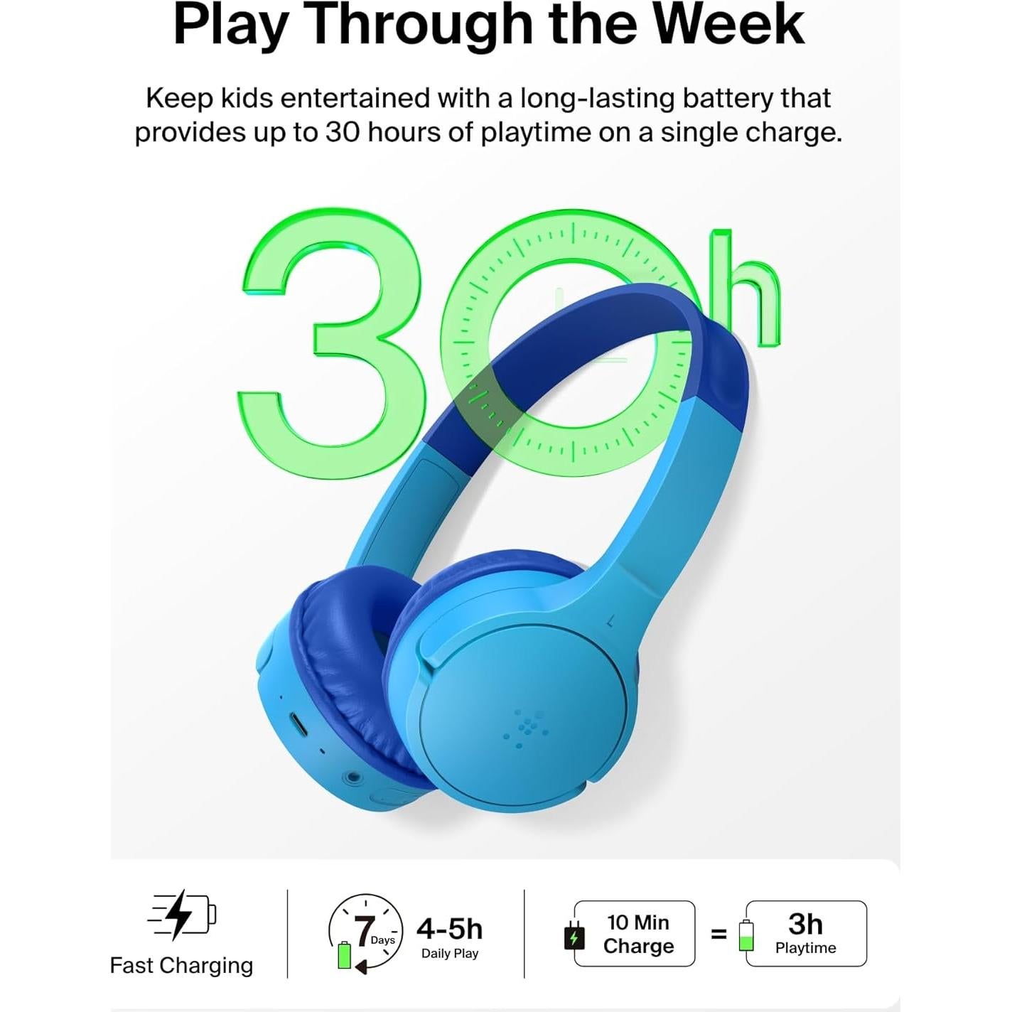 Auriculares Inalámbricos Belkin SoundForm Mini Niños Azul